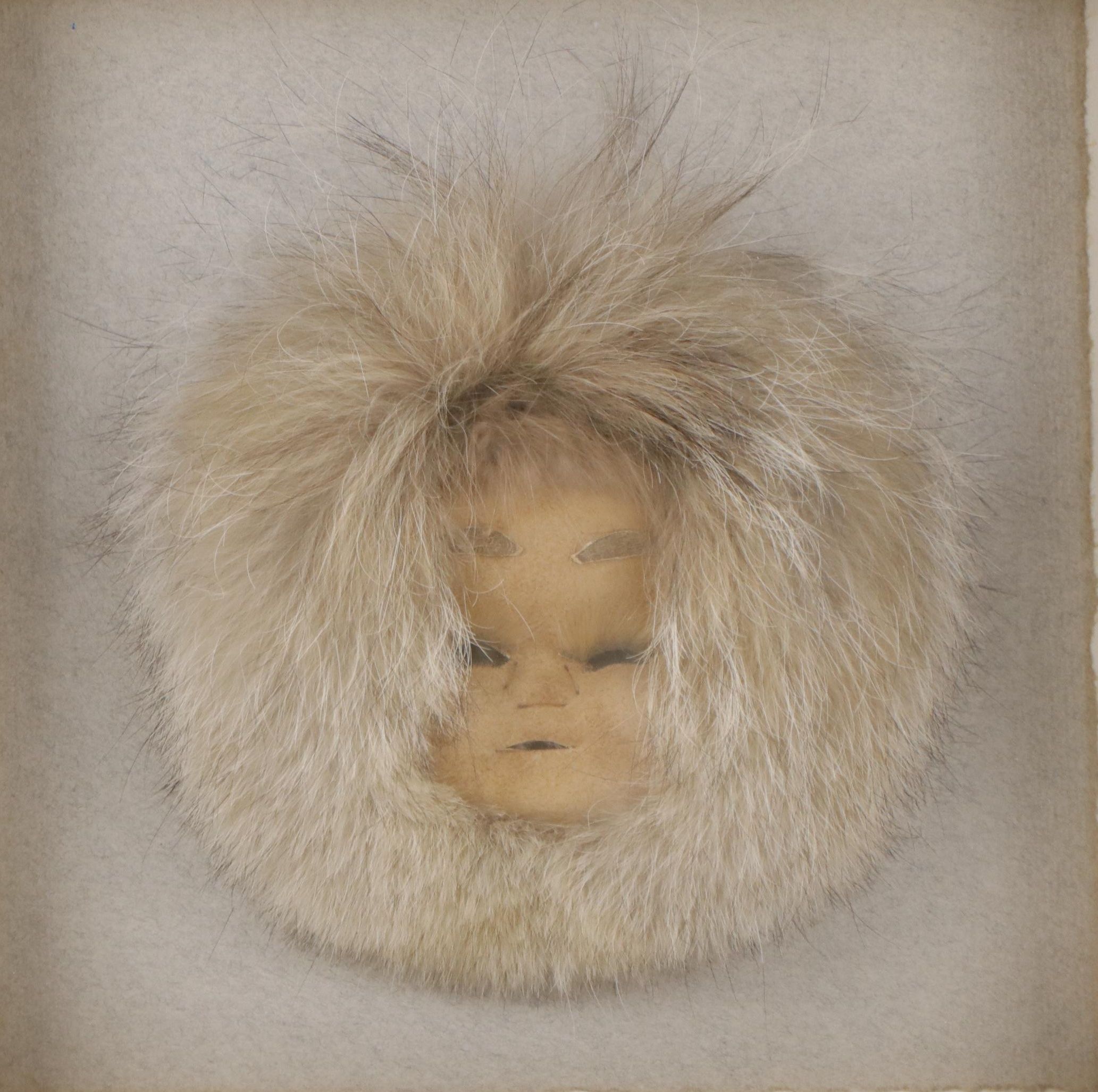 Inuit Style Fur and Hide Mask