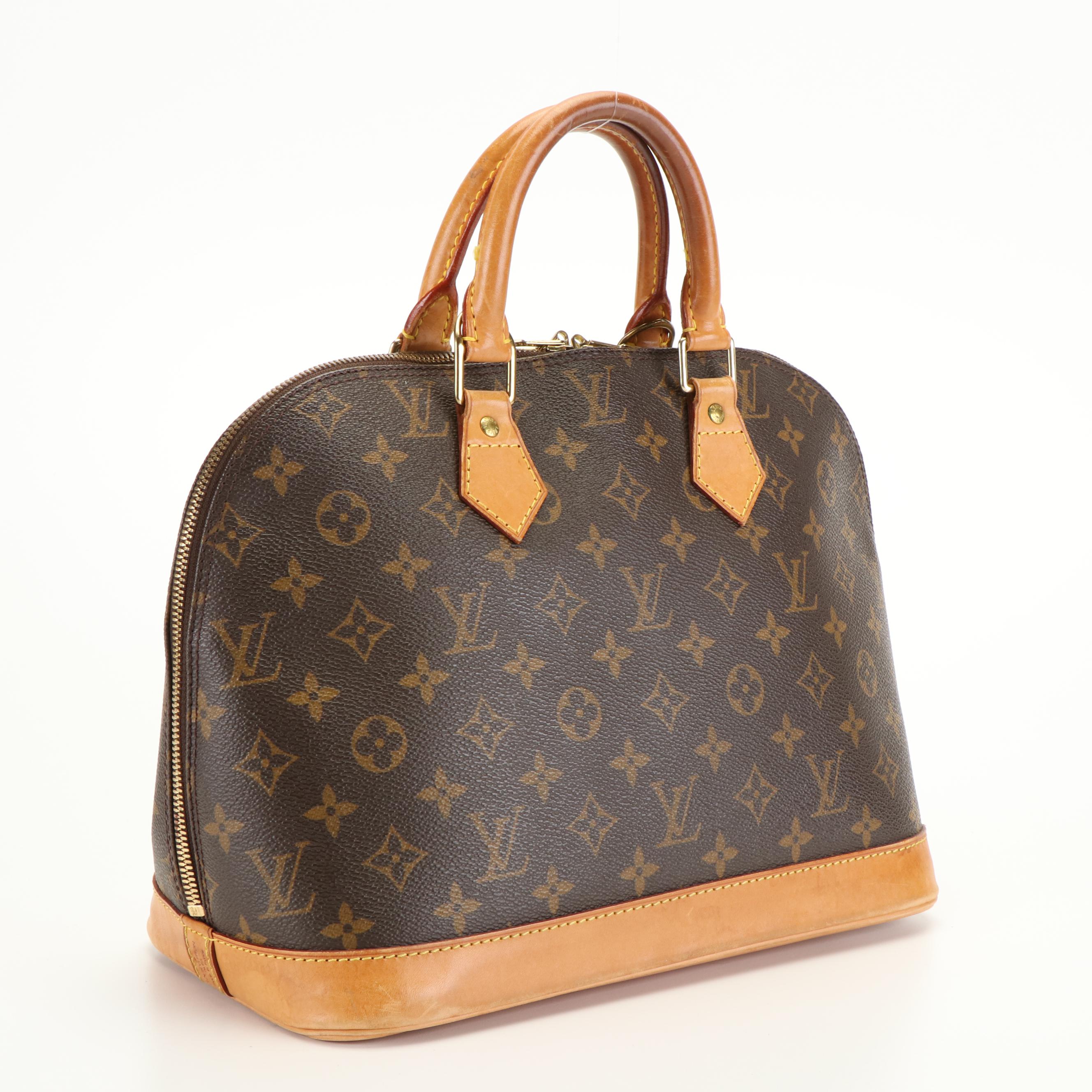 Louis Vuitton Monogram Alma PM Coated Canvas and Leather Top Handle Bag