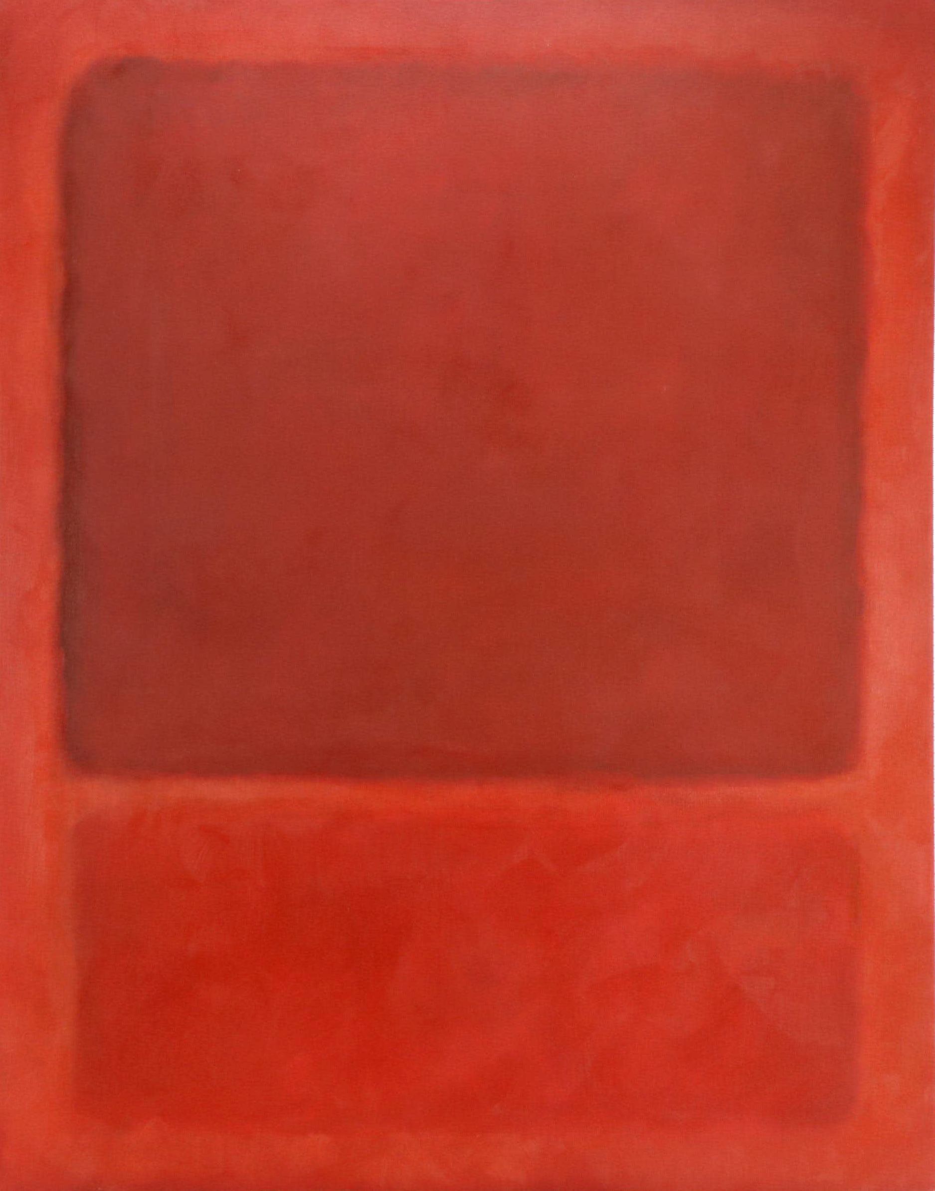 Large-Scale Mark Rothko Inspired Color Field Oil Painting, Late 20th Century