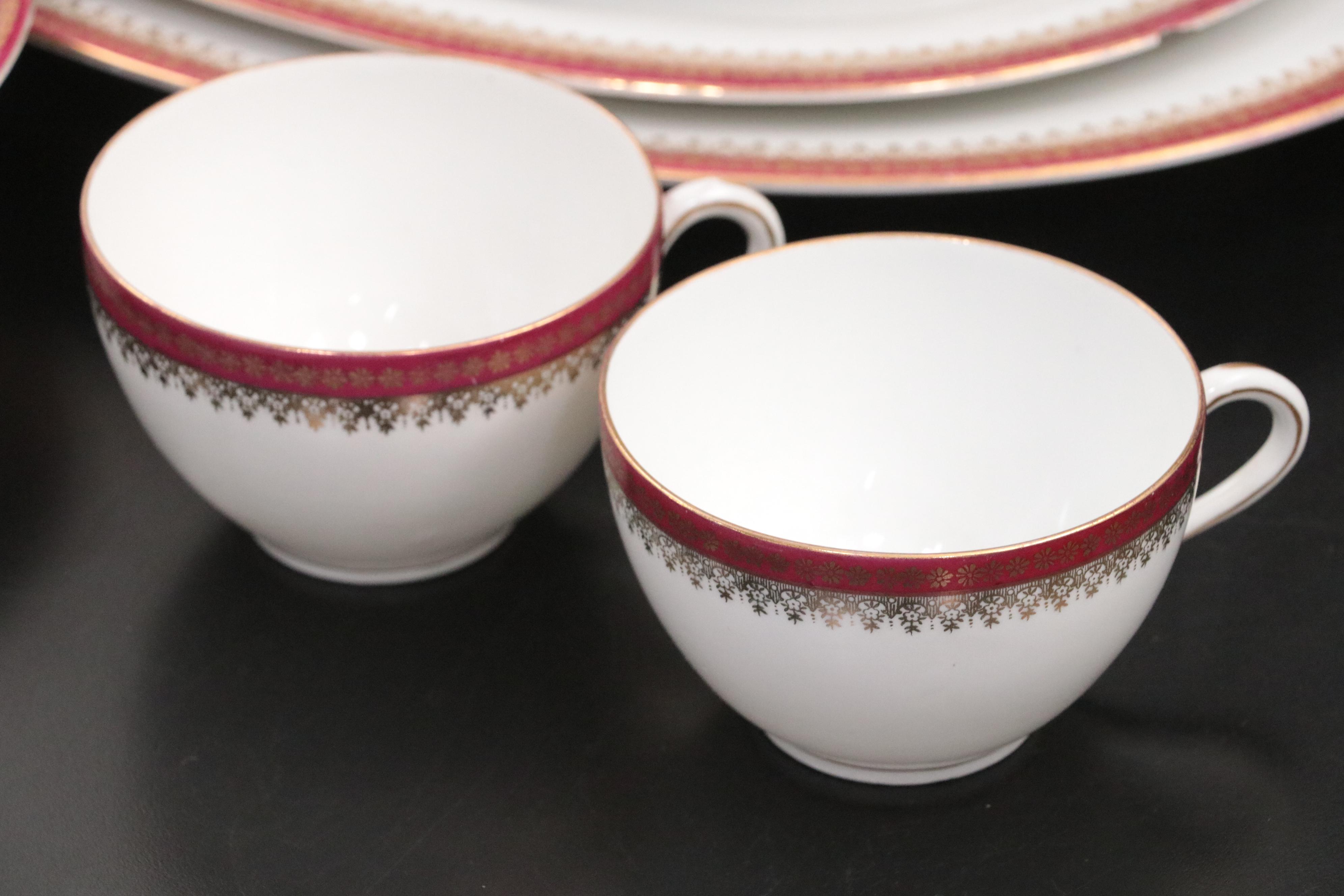 Crown Imperial Austrian Porcelain Dinnerware and Serveware, 20th Century