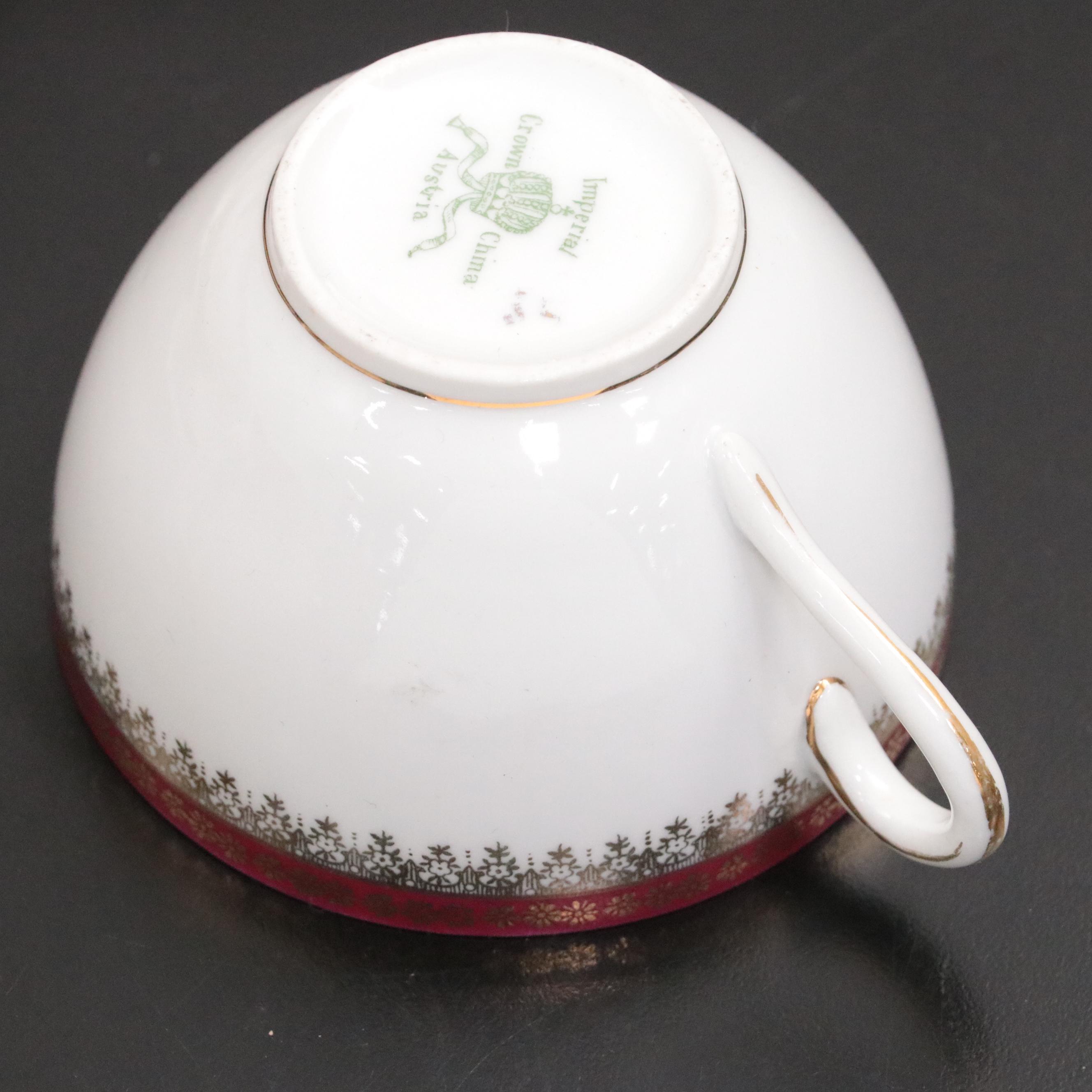 Crown Imperial Austrian Porcelain Dinnerware and Serveware, 20th Century