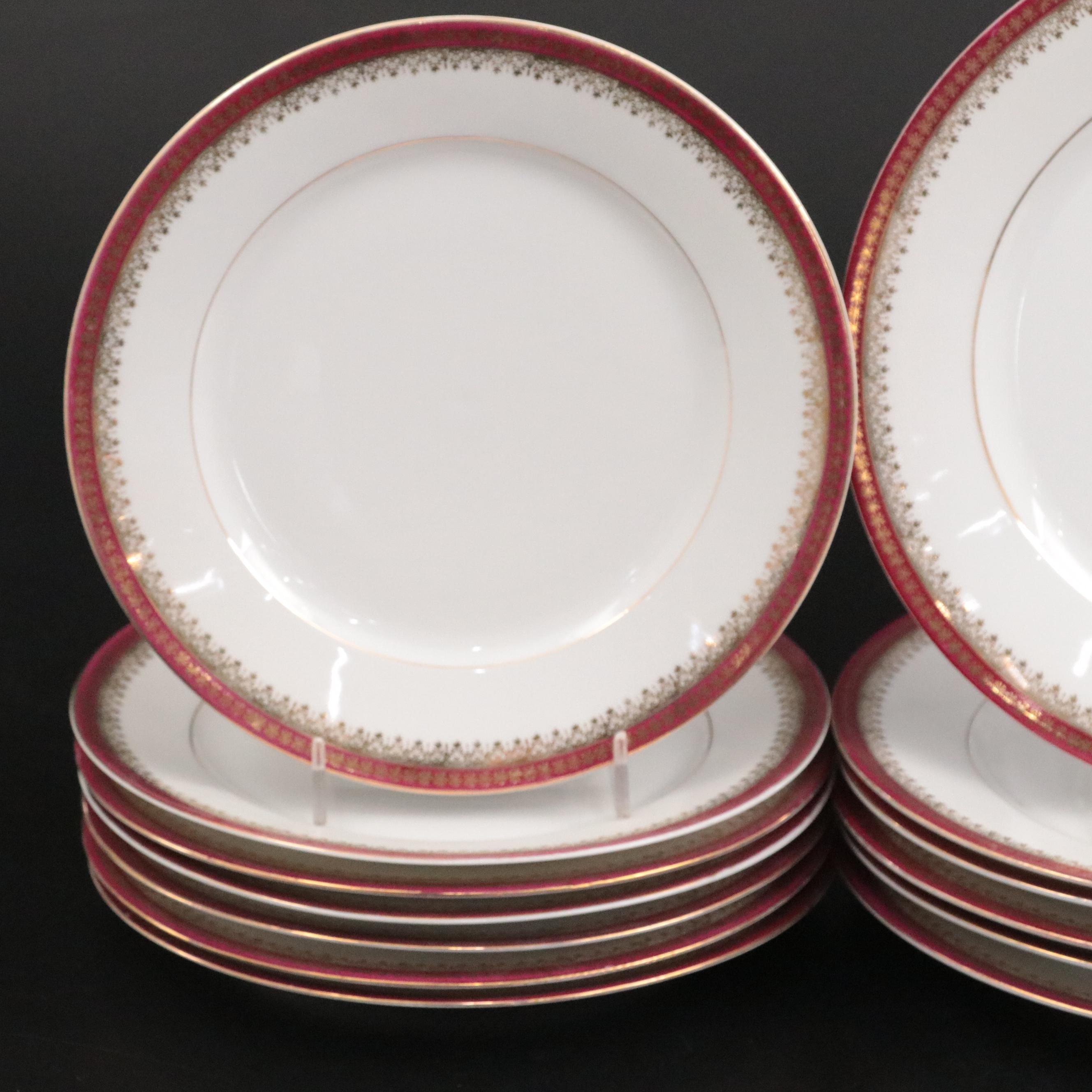 Crown Imperial Austrian Porcelain Dinnerware and Serveware, 20th Century