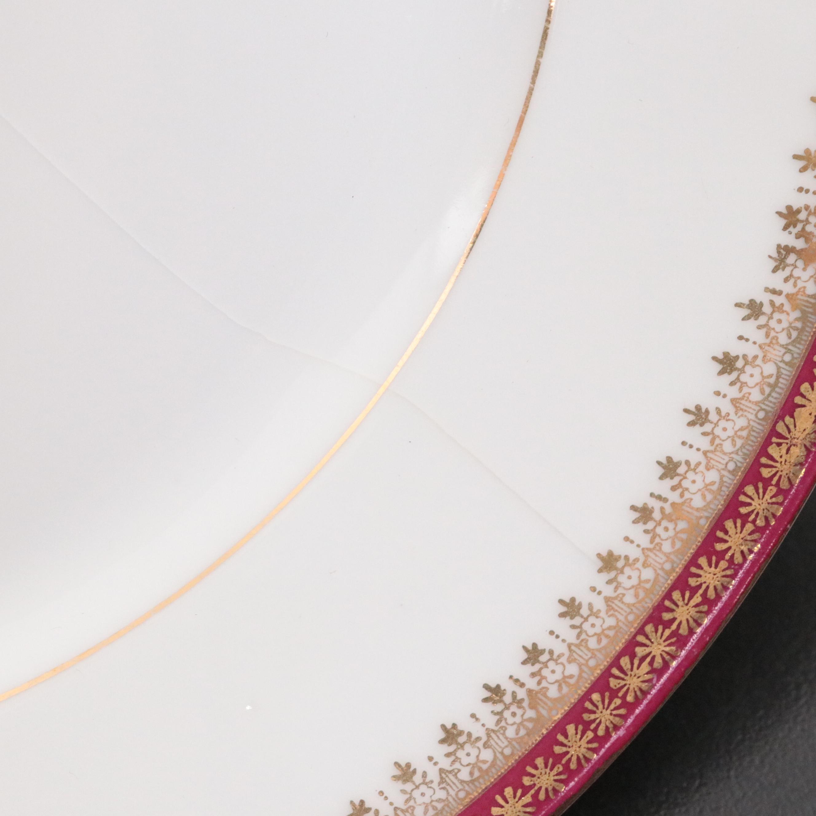 Crown Imperial Austrian Porcelain Dinnerware and Serveware, 20th Century