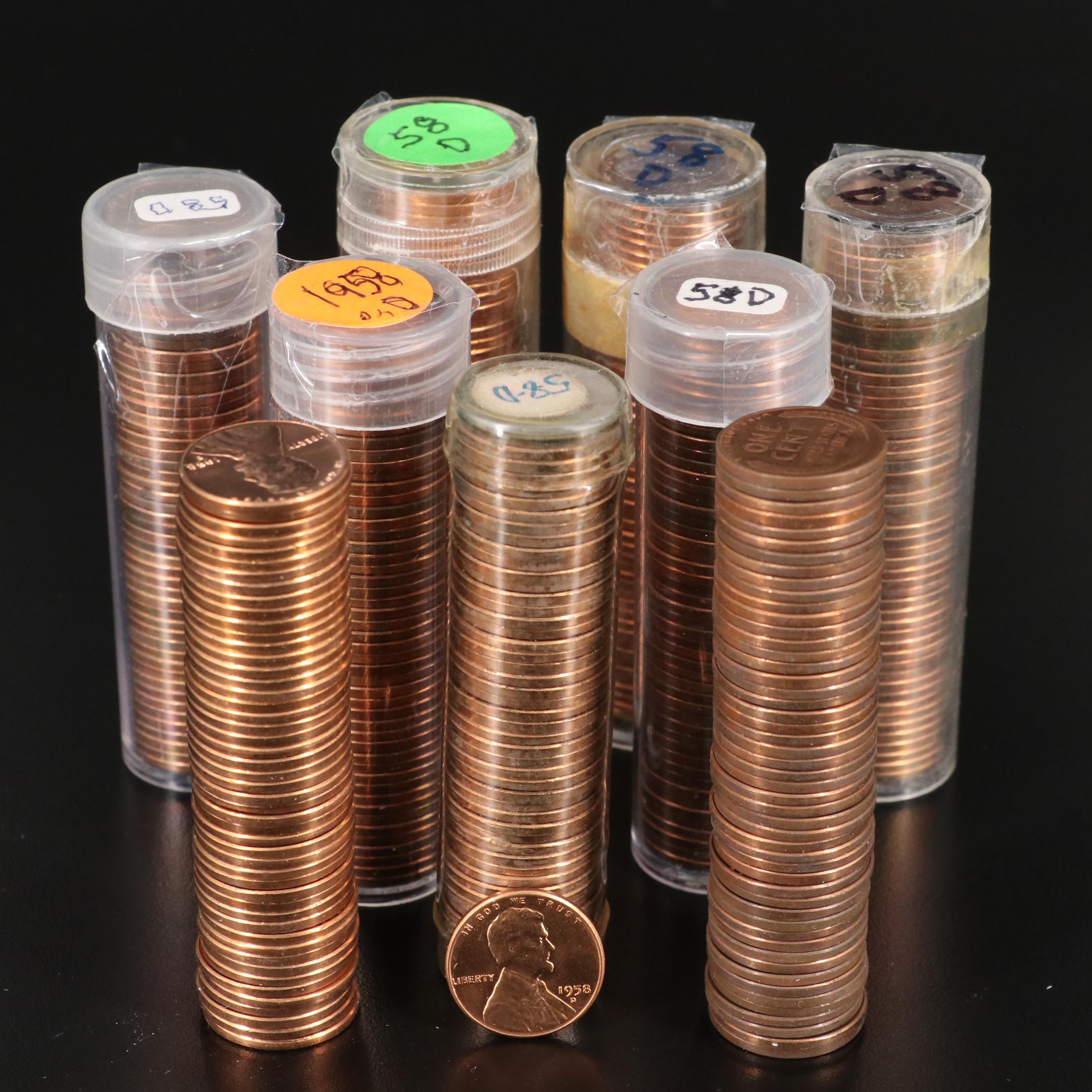 Collection of 450 BU 1958-D Lincoln Wheat Cents