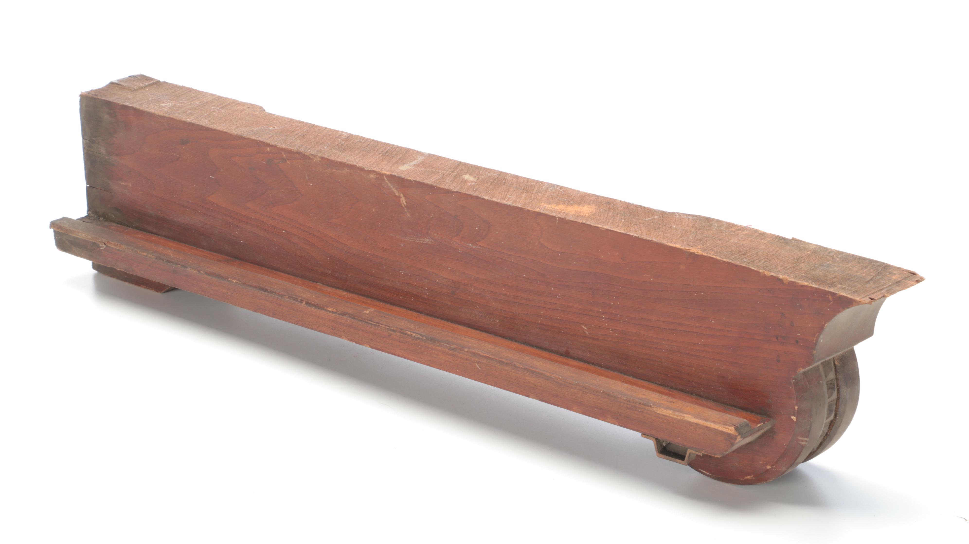 Pair of Hand-Carved Victorian Wood Panels With Parcel Gilt