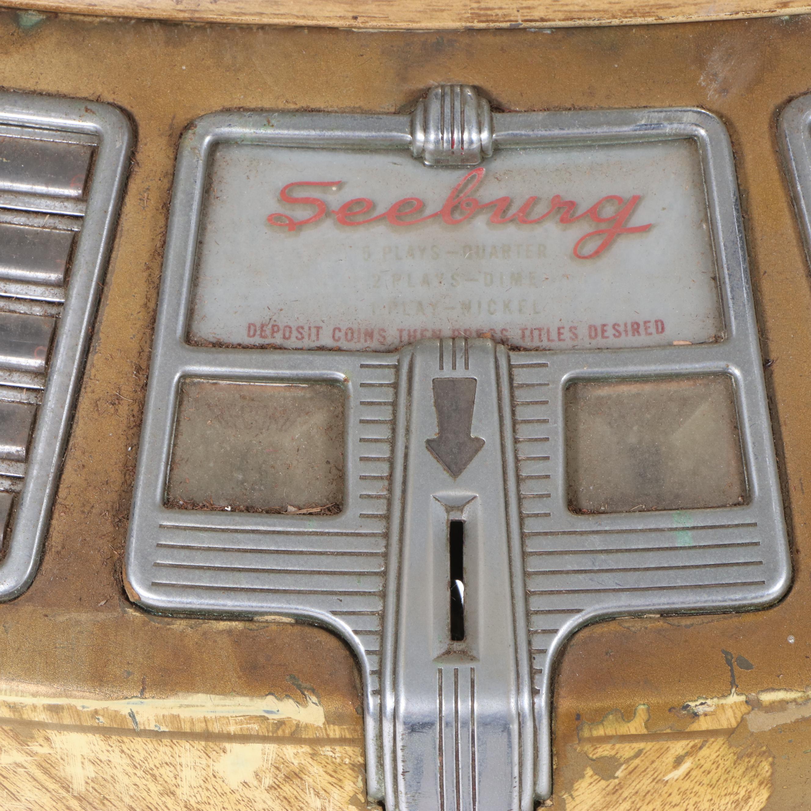 Seeburg Symphonola Record Changer "Special" Art Deco Oak Veneer Jukebox