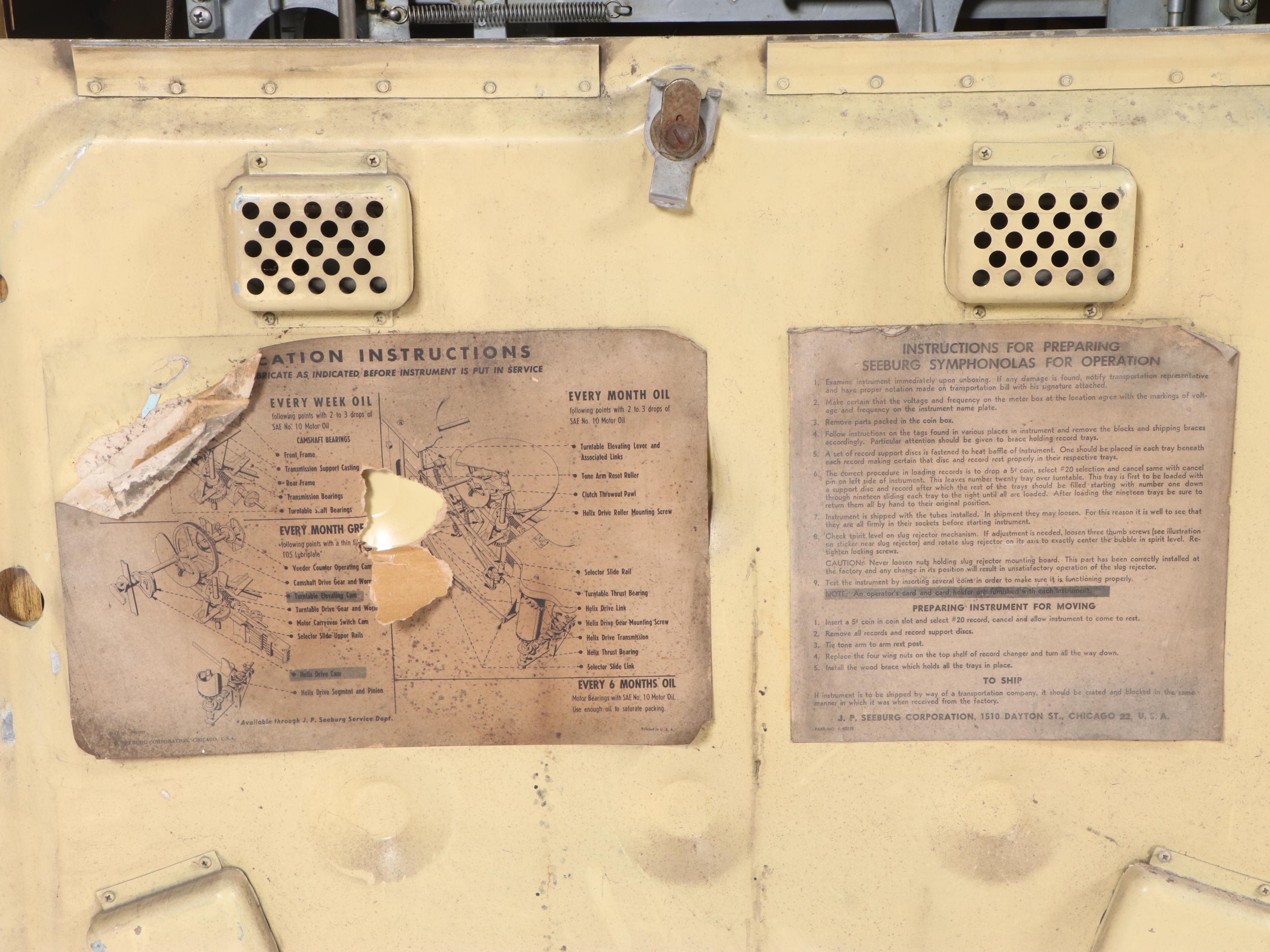 Seeburg Symphonola Record Changer "Special" Art Deco Oak Veneer Jukebox