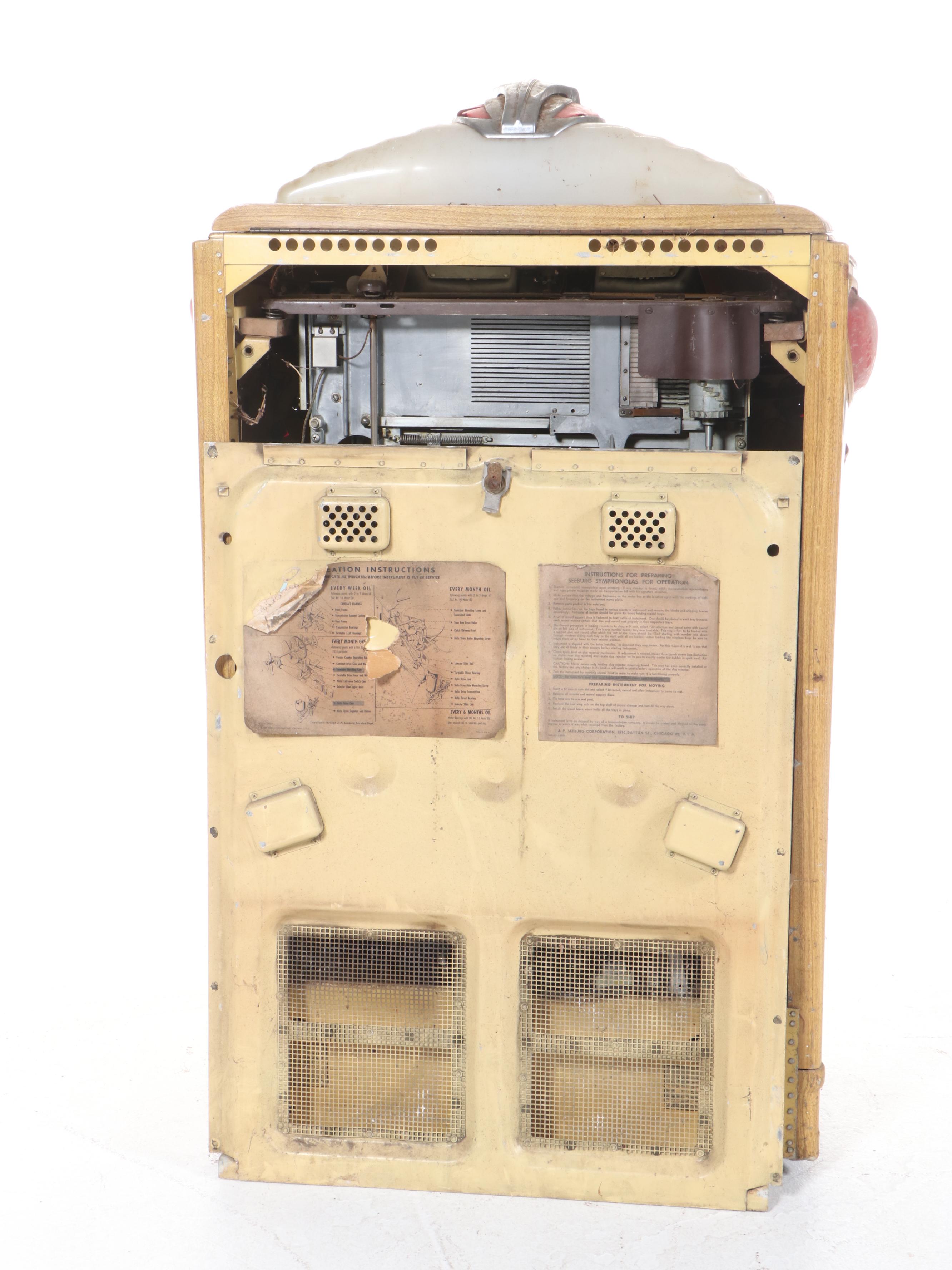 Seeburg Symphonola Record Changer "Special" Art Deco Oak Veneer Jukebox