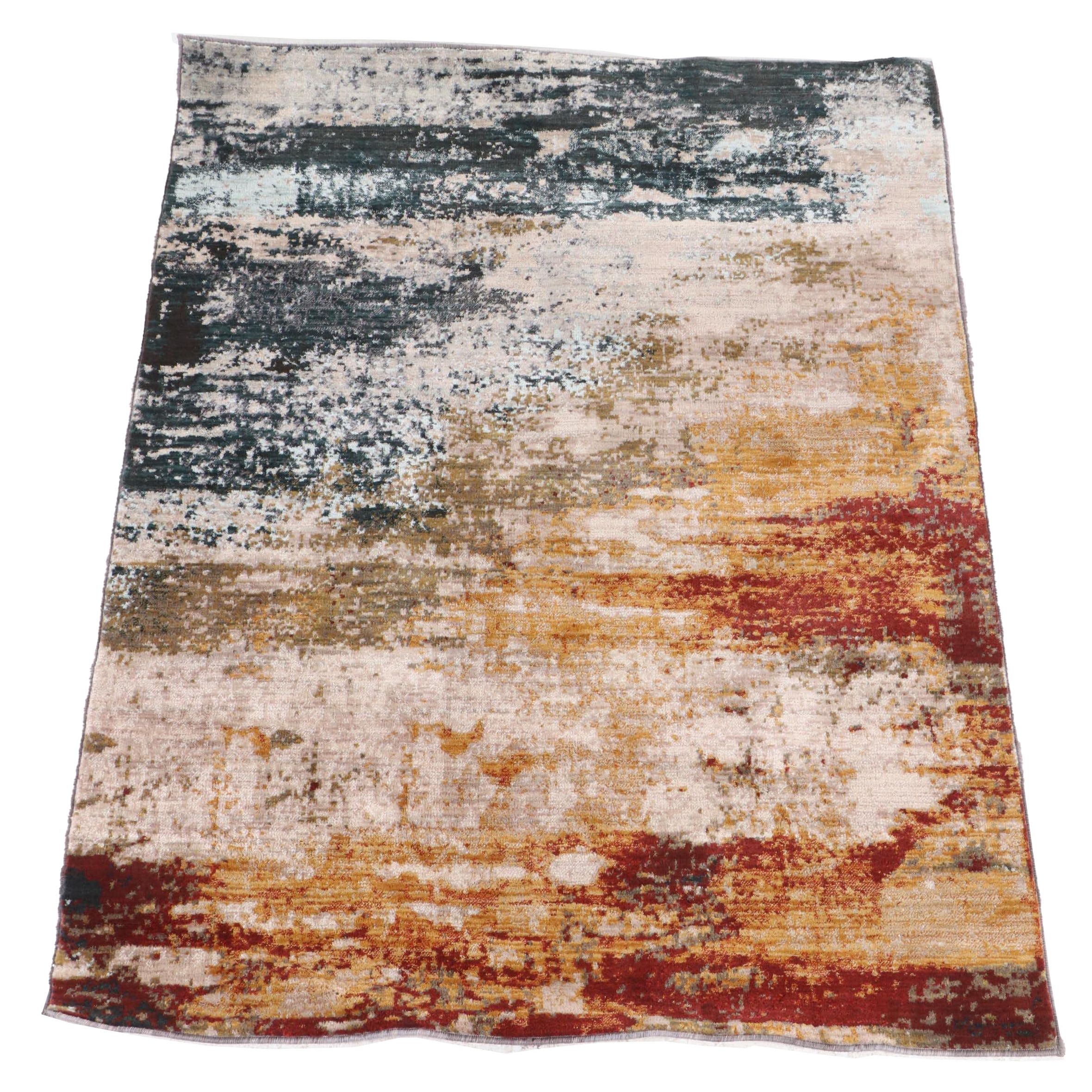 5'5 x 8'5 Machine Made Oriental Weavers Overdyed Area Rug