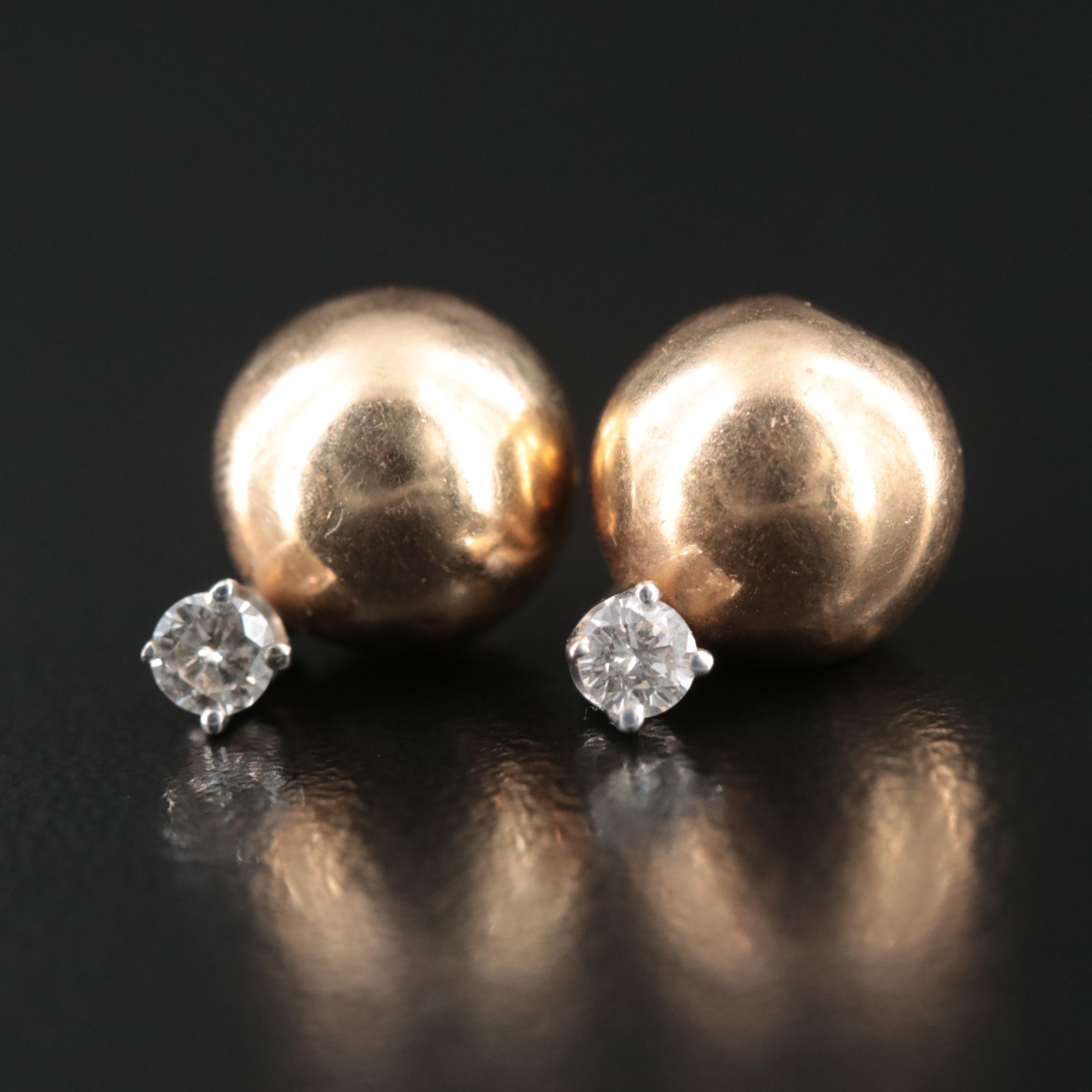 14K Diamond Earrings