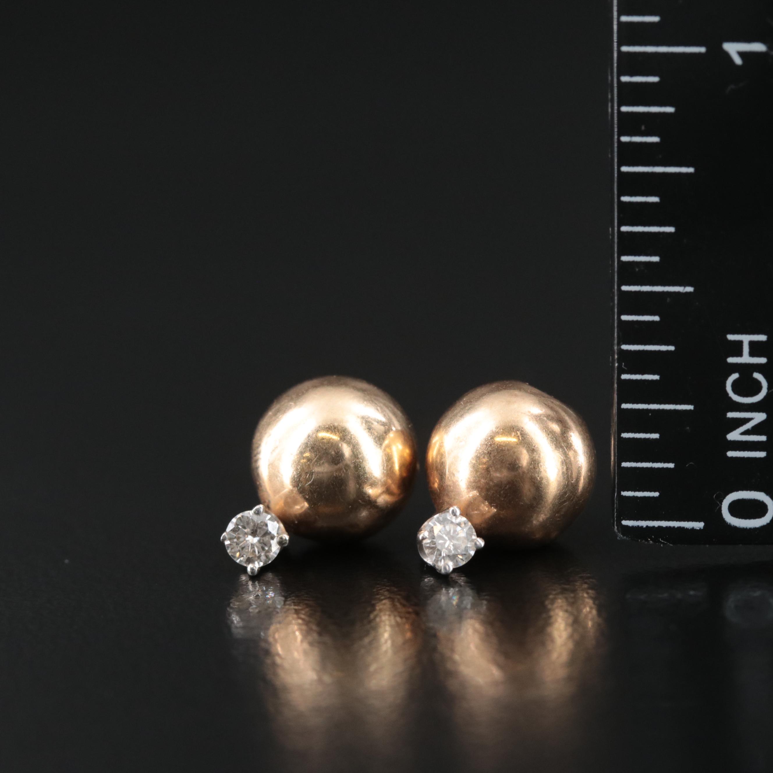 14K Diamond Earrings
