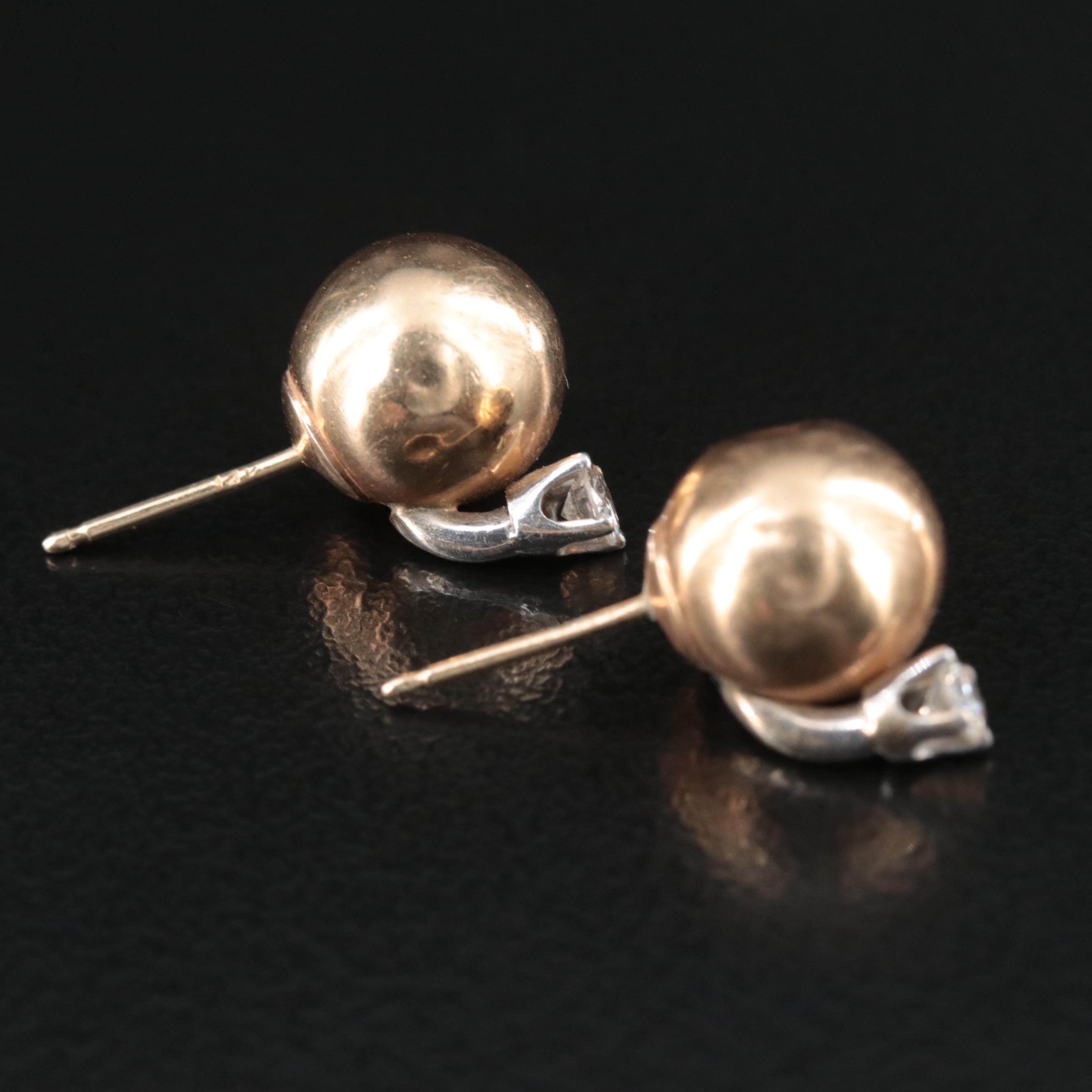 14K Diamond Earrings