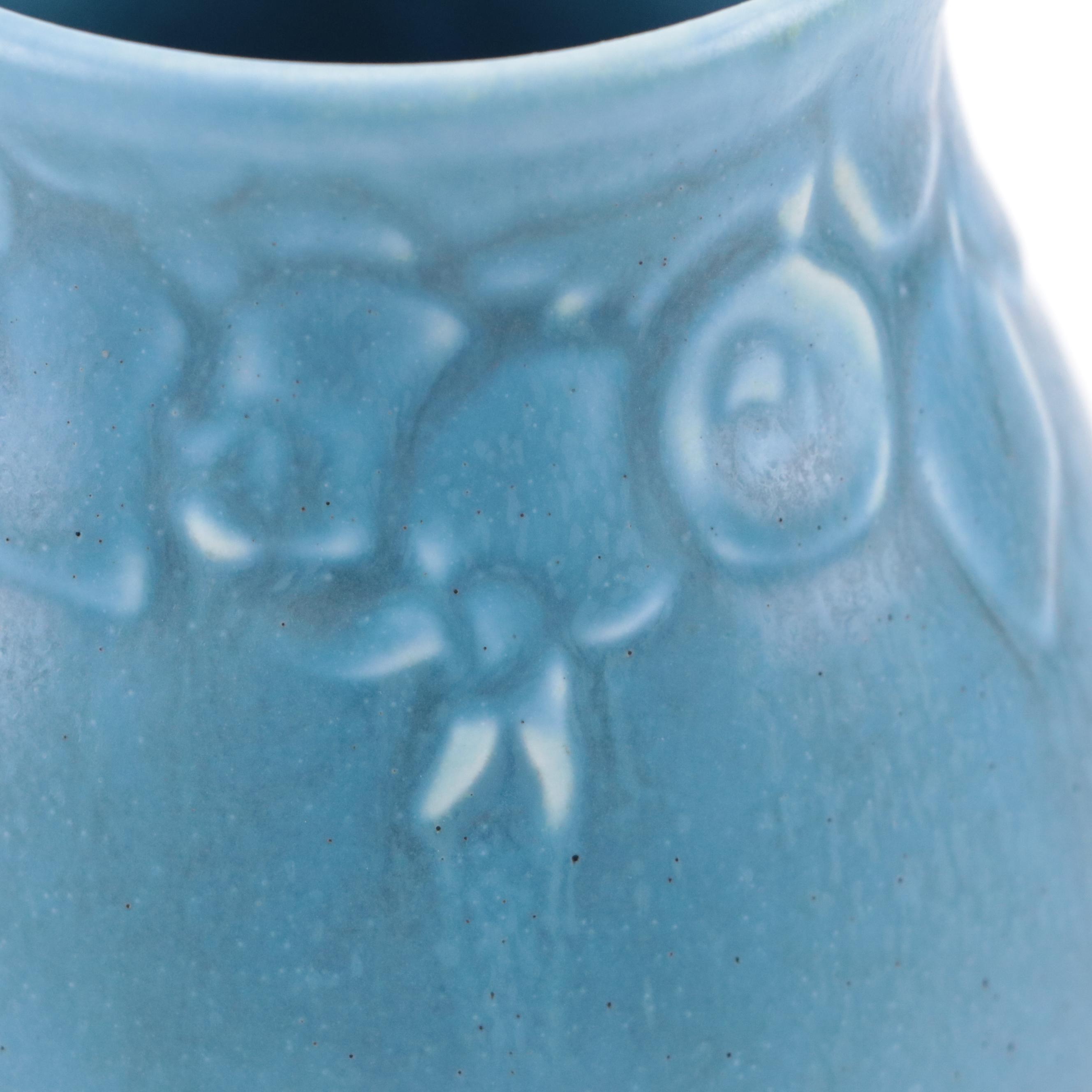 Rookwood Pottery Matte Blue Glaze Production Vase, 1925