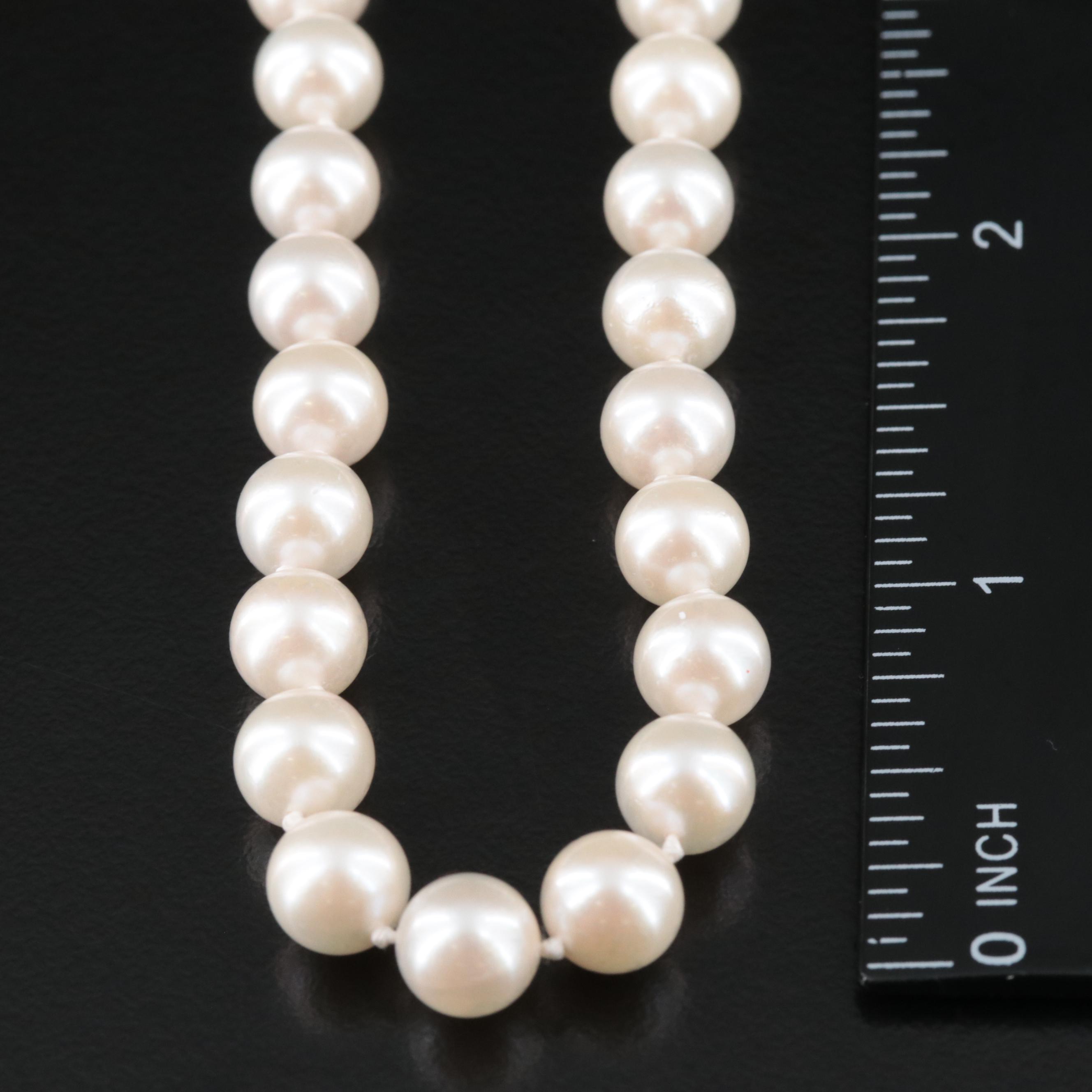 Pearl Necklace with 14K Clasp