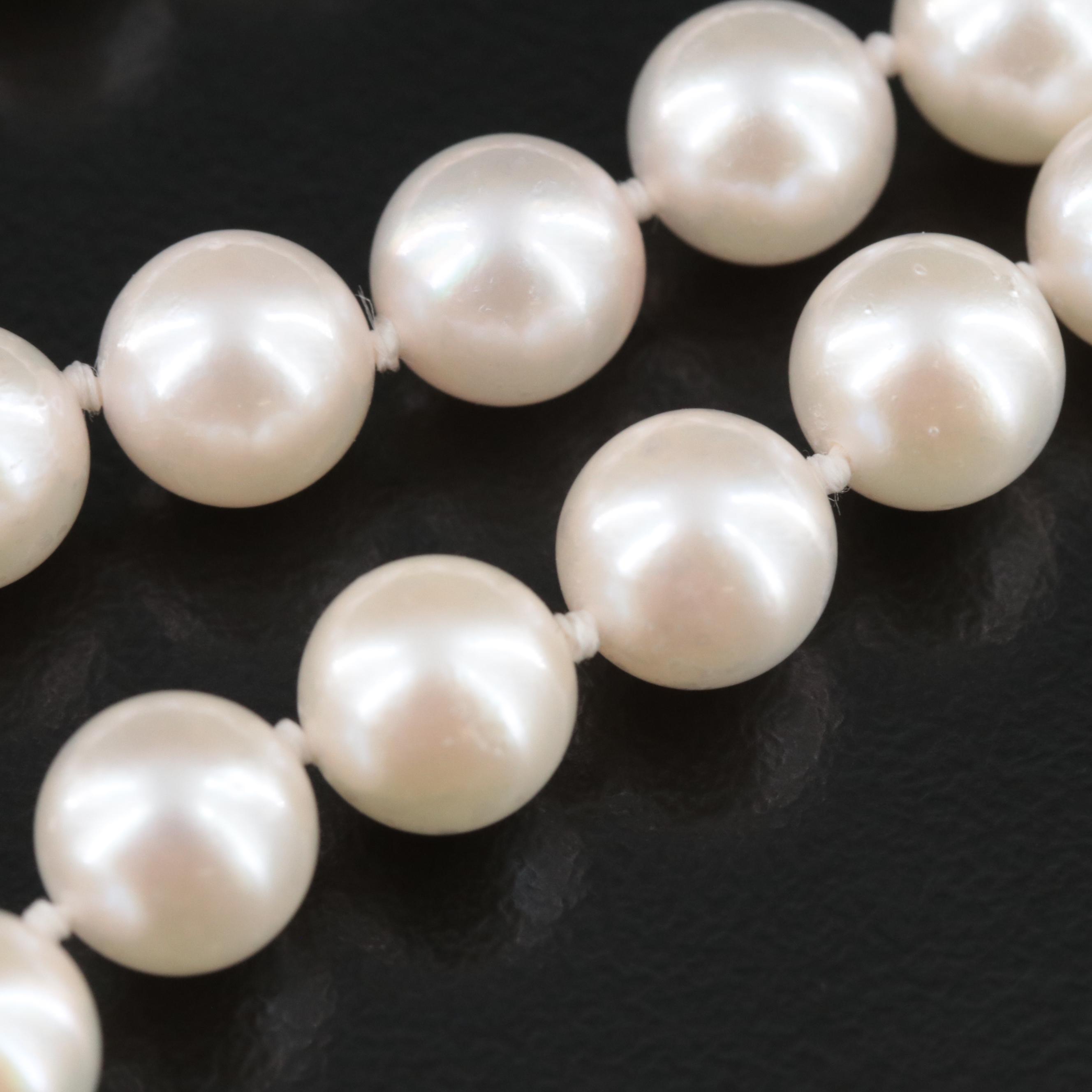 Pearl Necklace with 14K Clasp