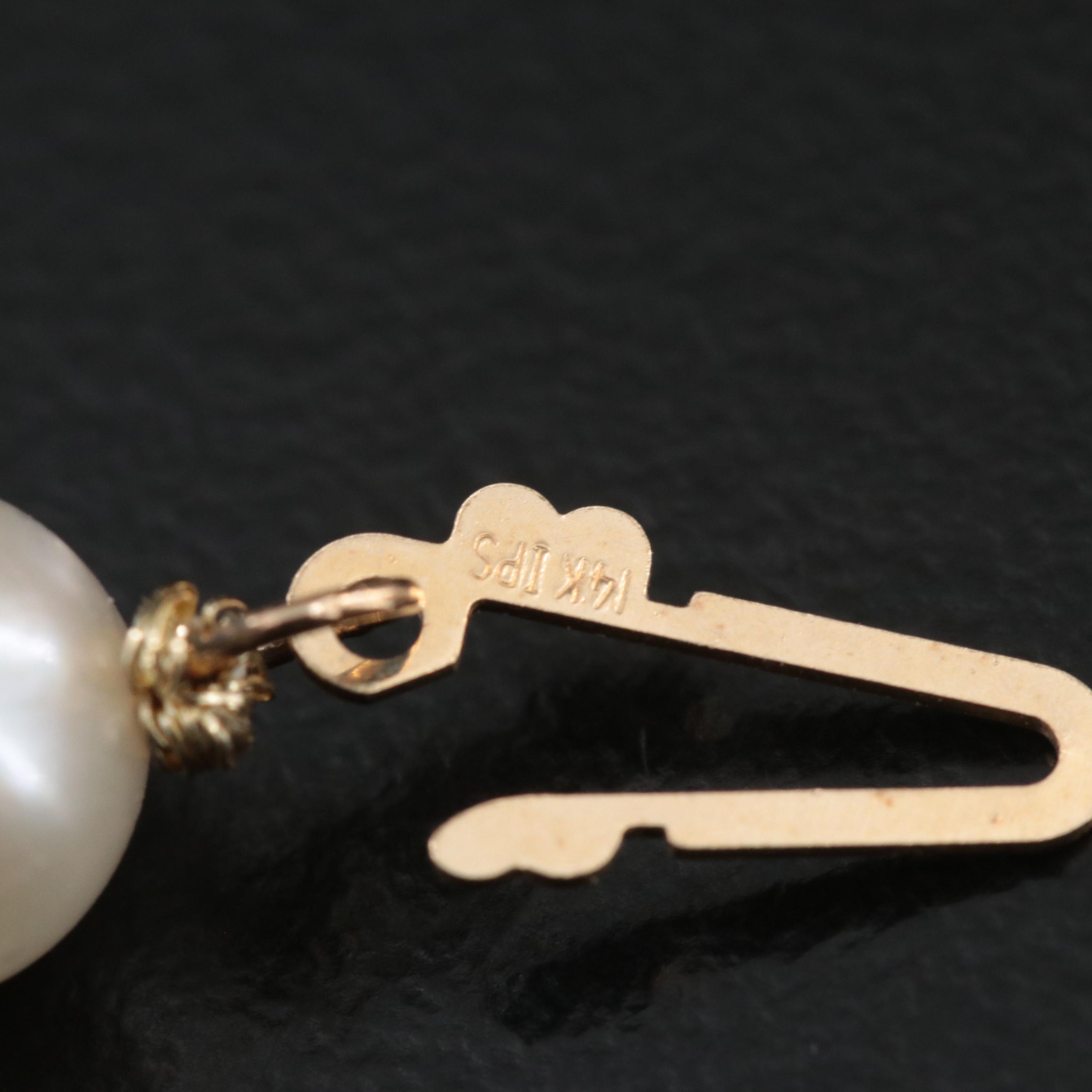 Pearl Necklace with 14K Clasp
