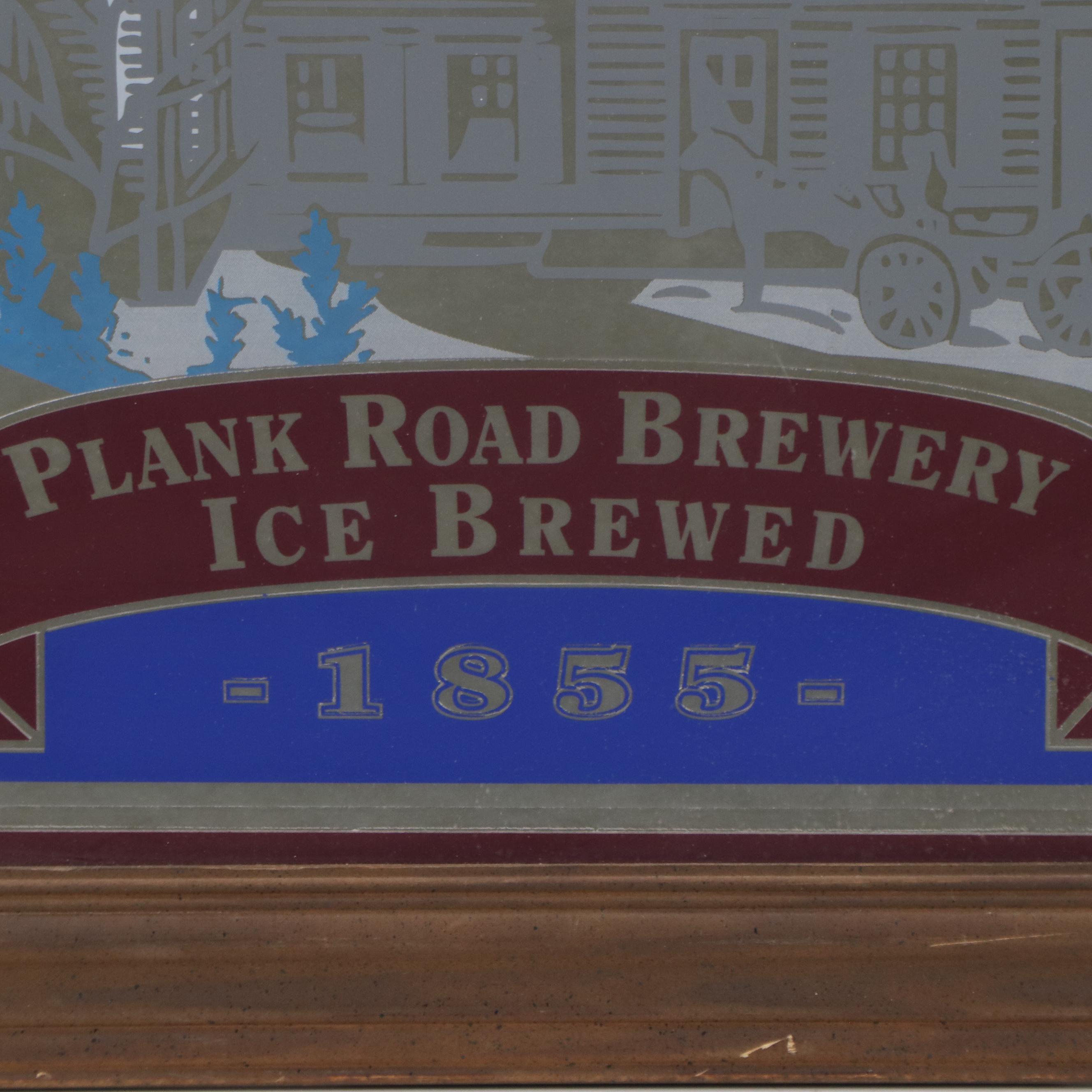 Plank Road Brewery Icehouse Mirror Advertisement Sign