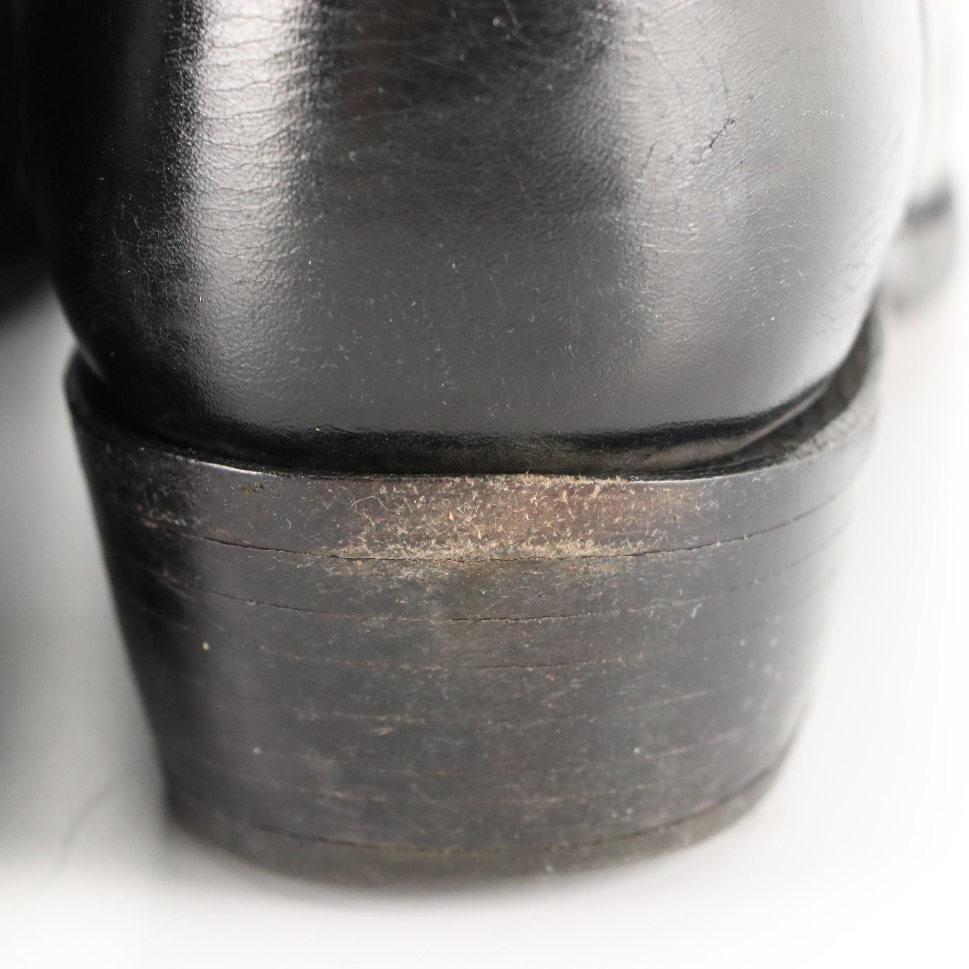 Men's Goodyear Black Leather Western Cowboy Boots