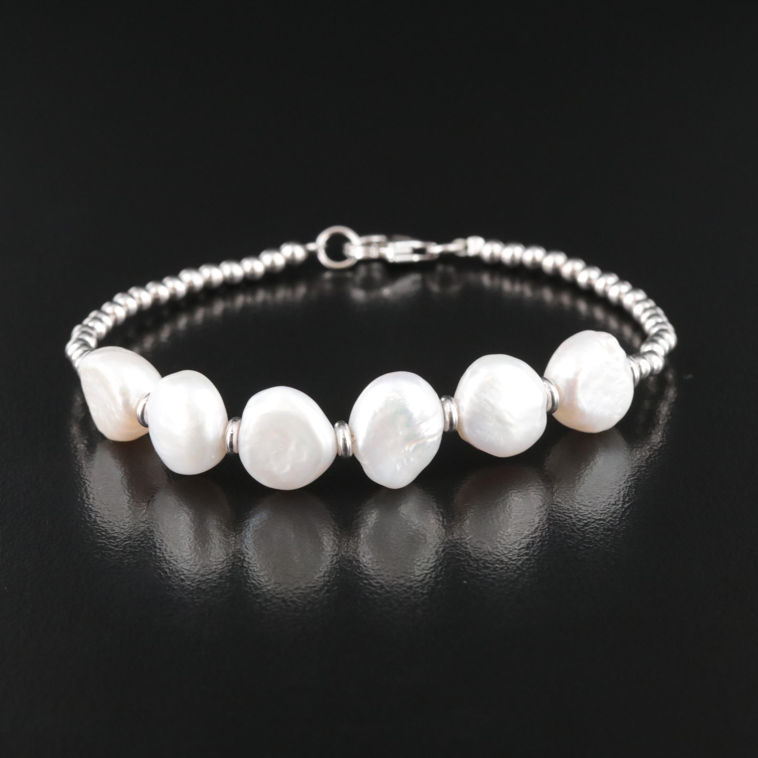 Sterling Pearl Bracelet