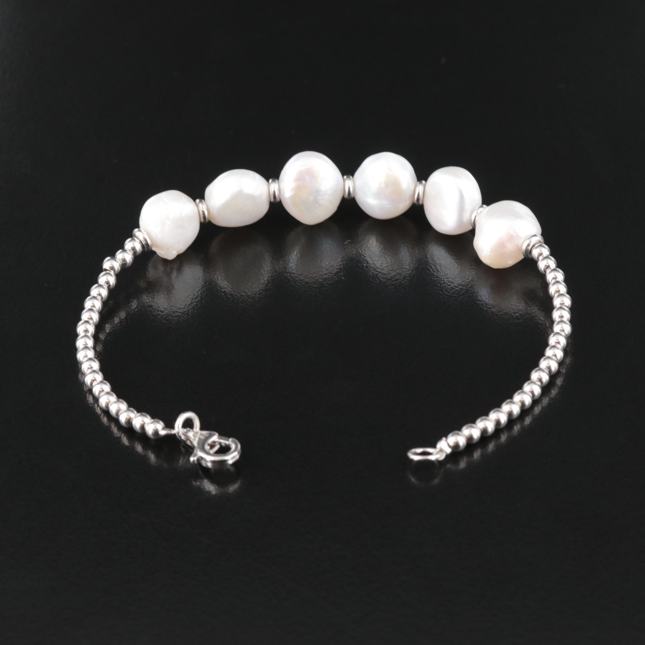Sterling Pearl Bracelet