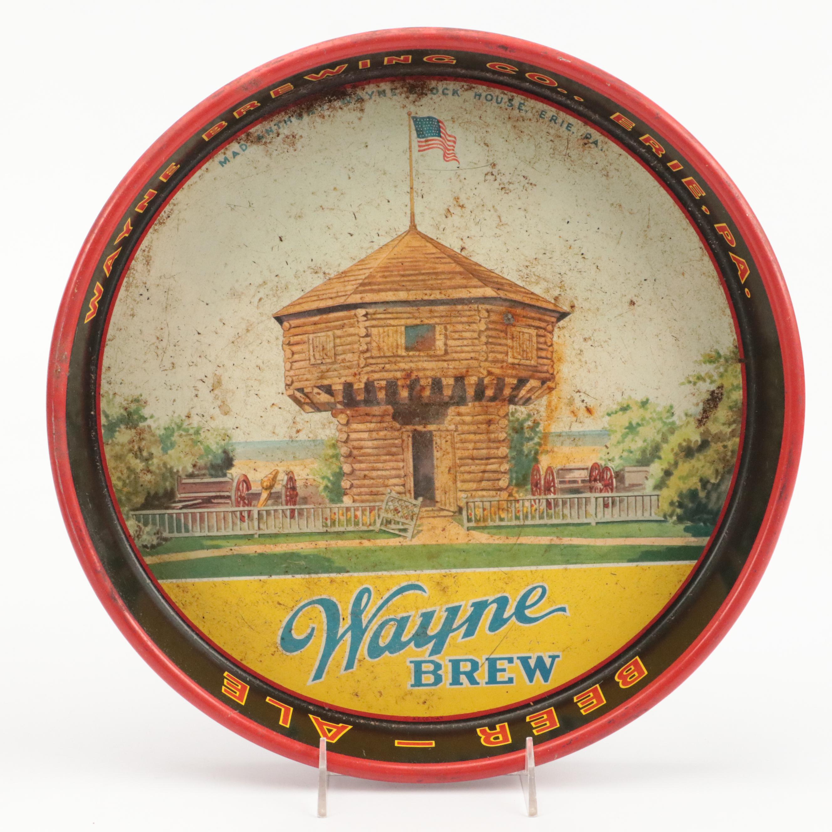 Old Shay and Wayne Brewing Beer Trays with Grizzly Beer Bottle Holder