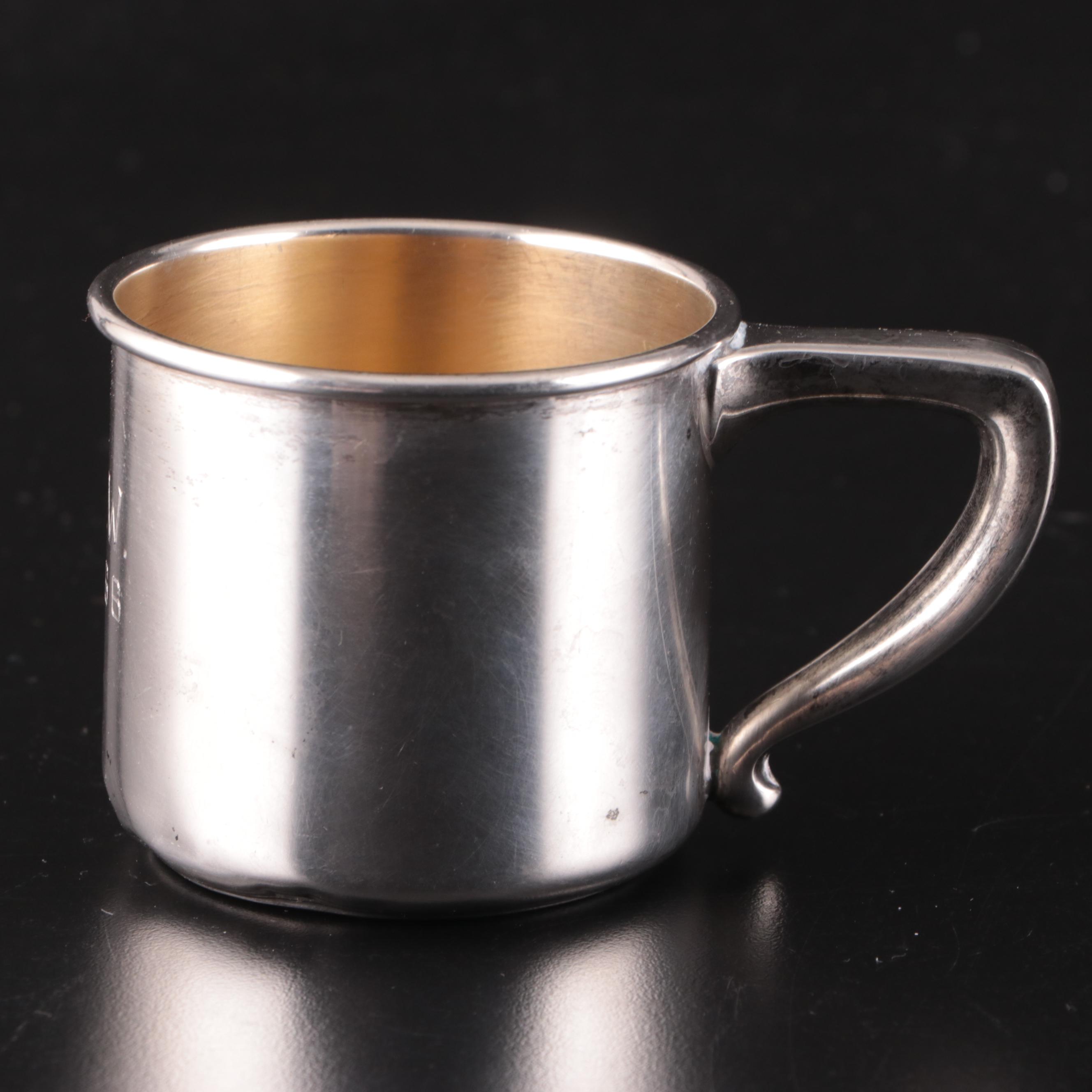 Towle and Gorham Sterling Silver  Baby Cups and Filigree Basket