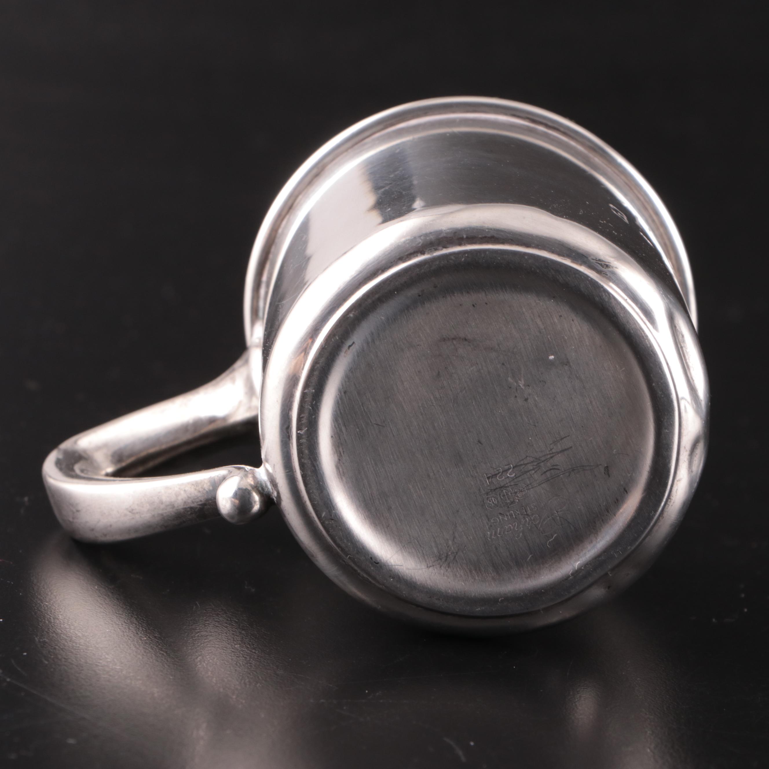 Towle and Gorham Sterling Silver  Baby Cups and Filigree Basket