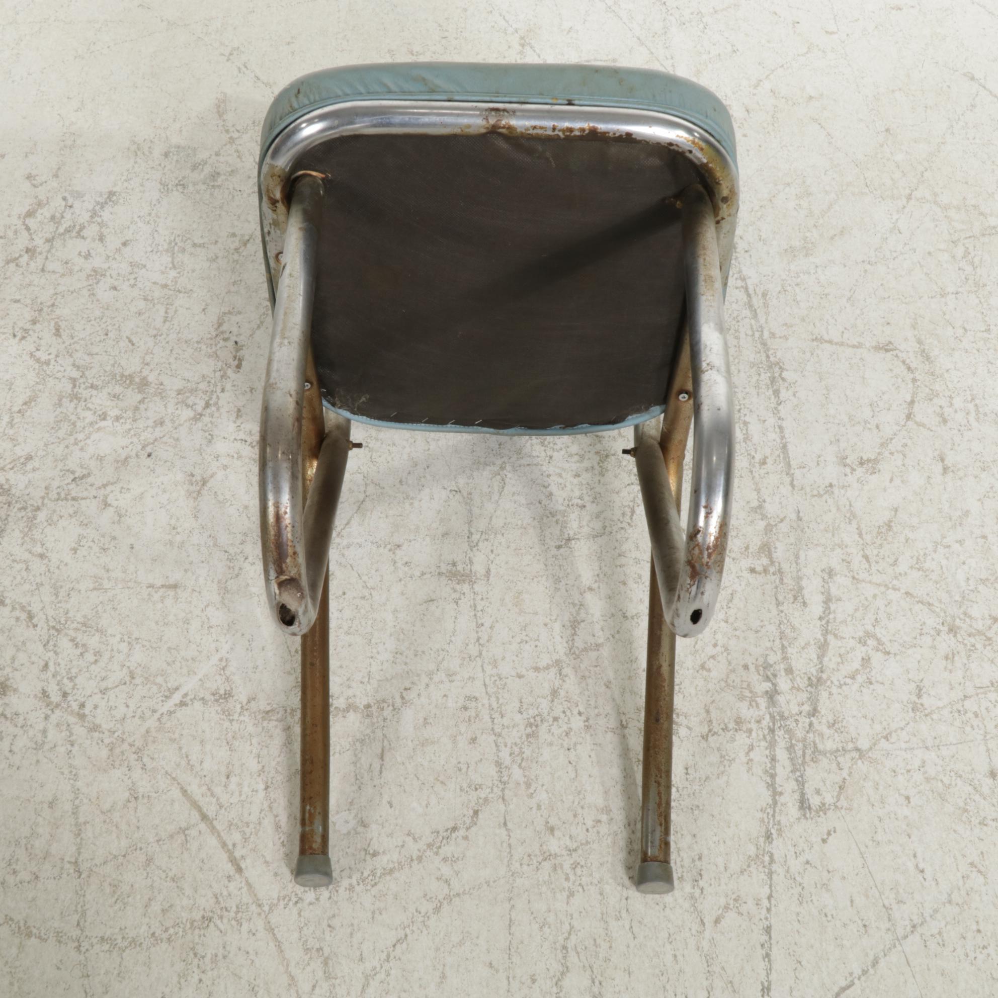 Chromed Metal and Laminate Dinette Set, Mid-20th Century