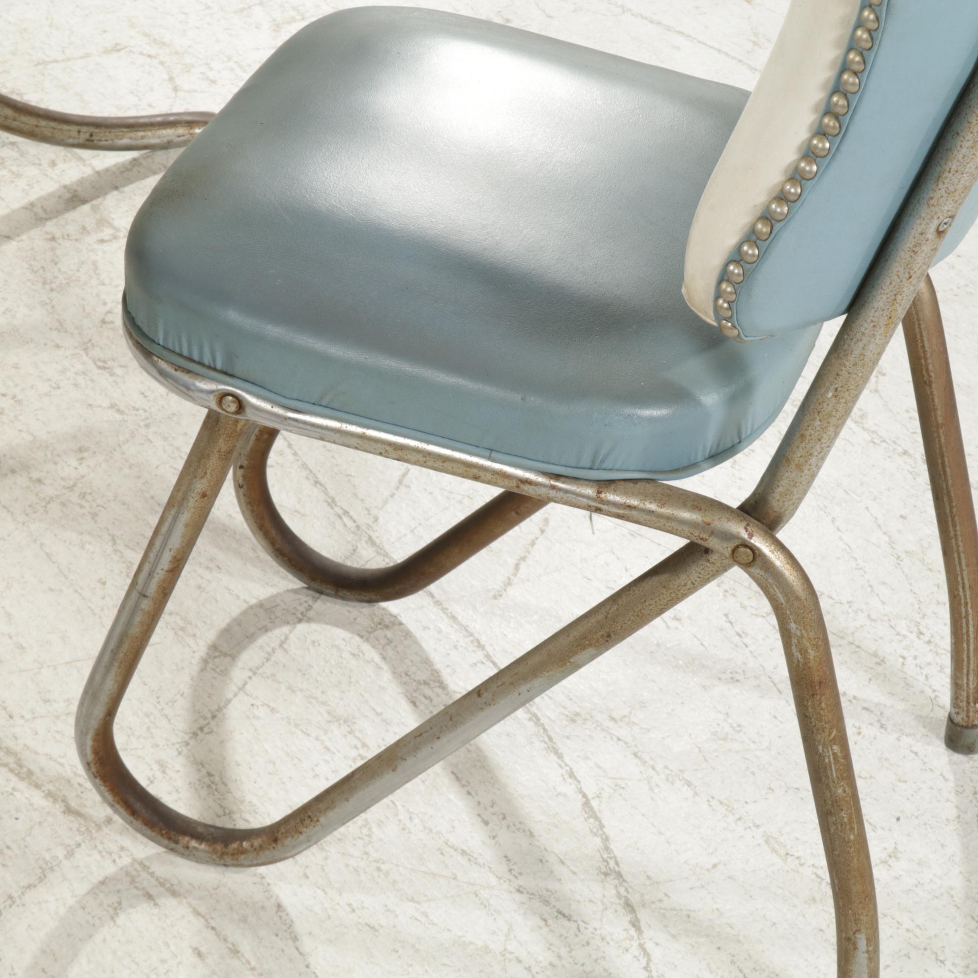 Chromed Metal and Laminate Dinette Set, Mid-20th Century