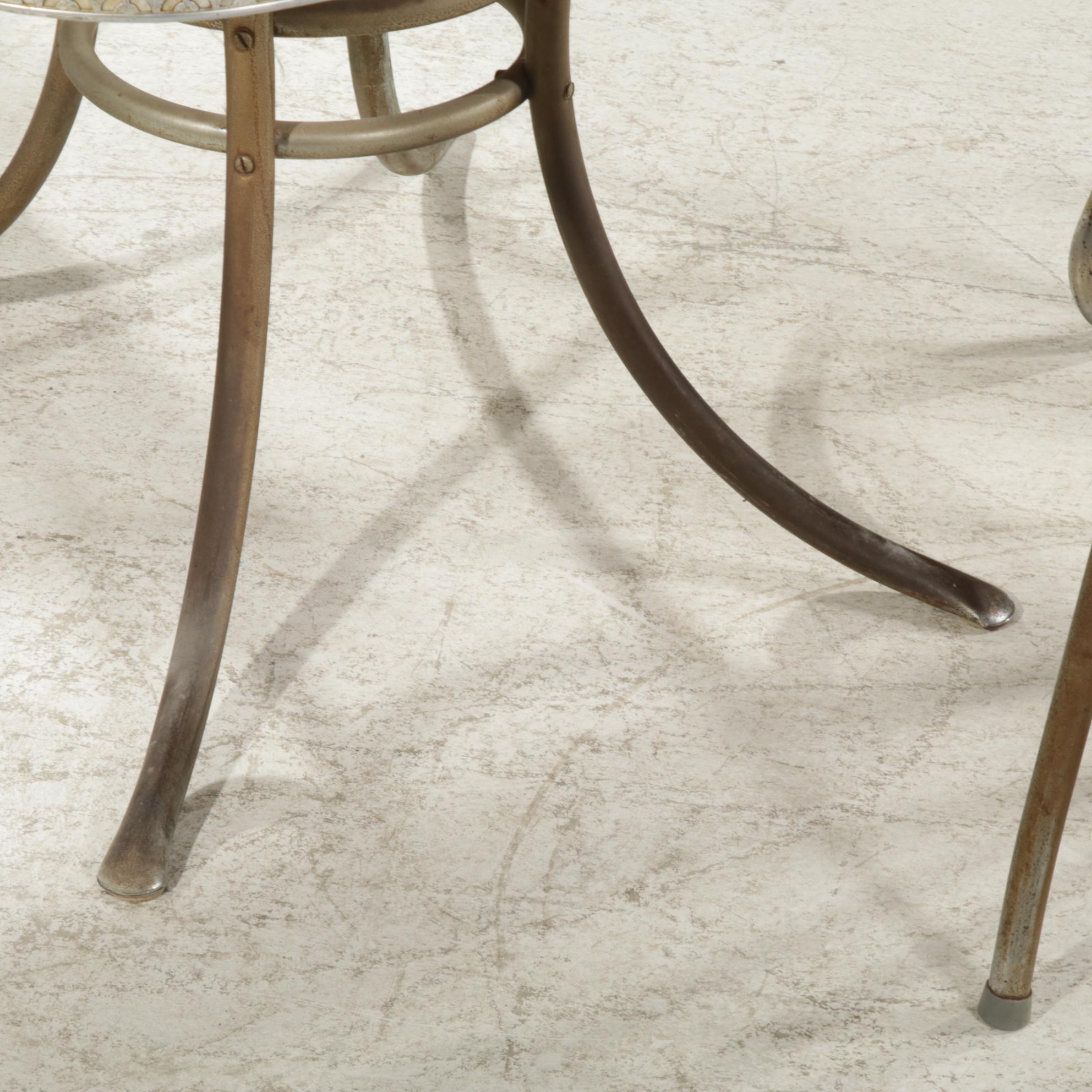 Chromed Metal and Laminate Dinette Set, Mid-20th Century