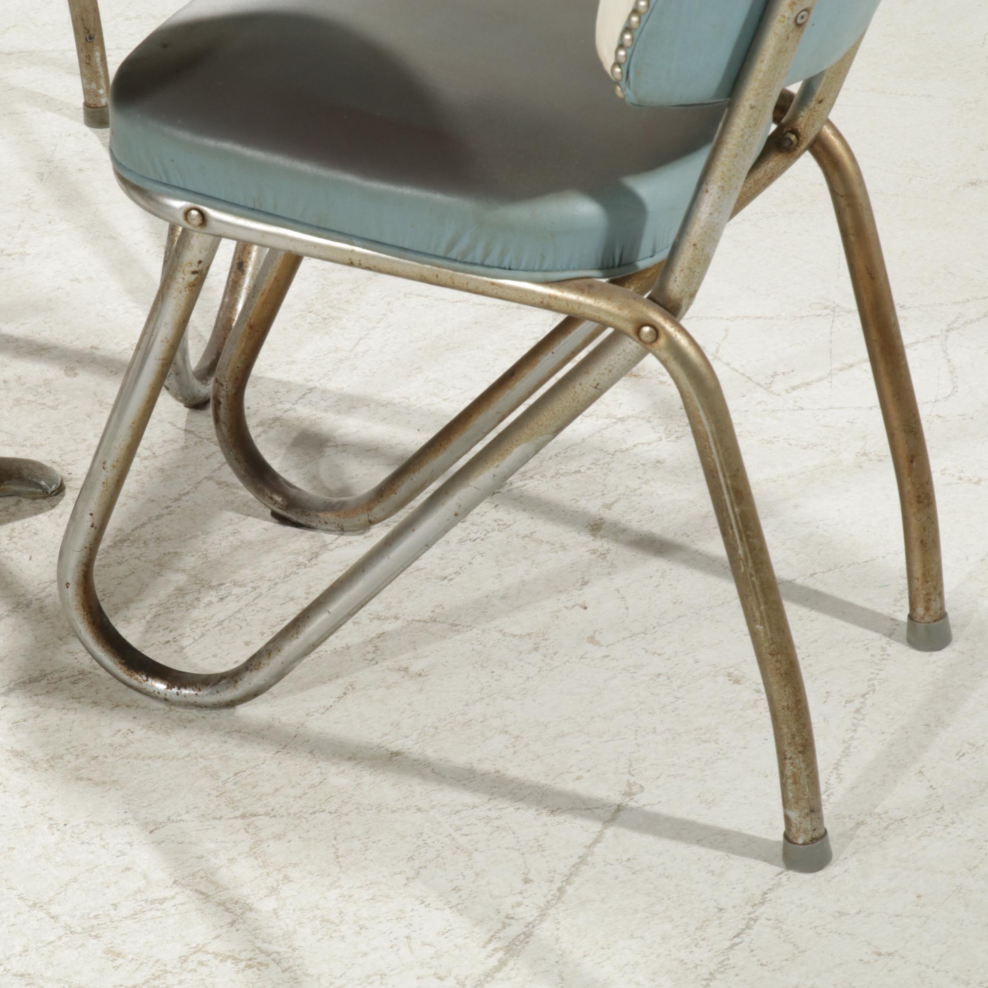 Chromed Metal and Laminate Dinette Set, Mid-20th Century