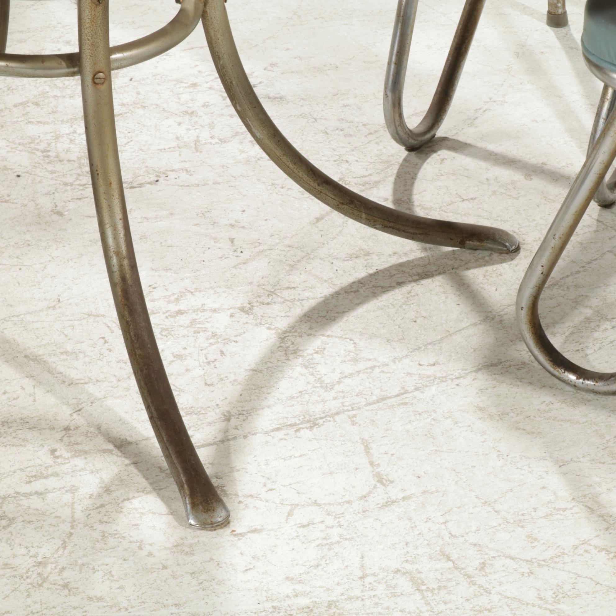 Chromed Metal and Laminate Dinette Set, Mid-20th Century