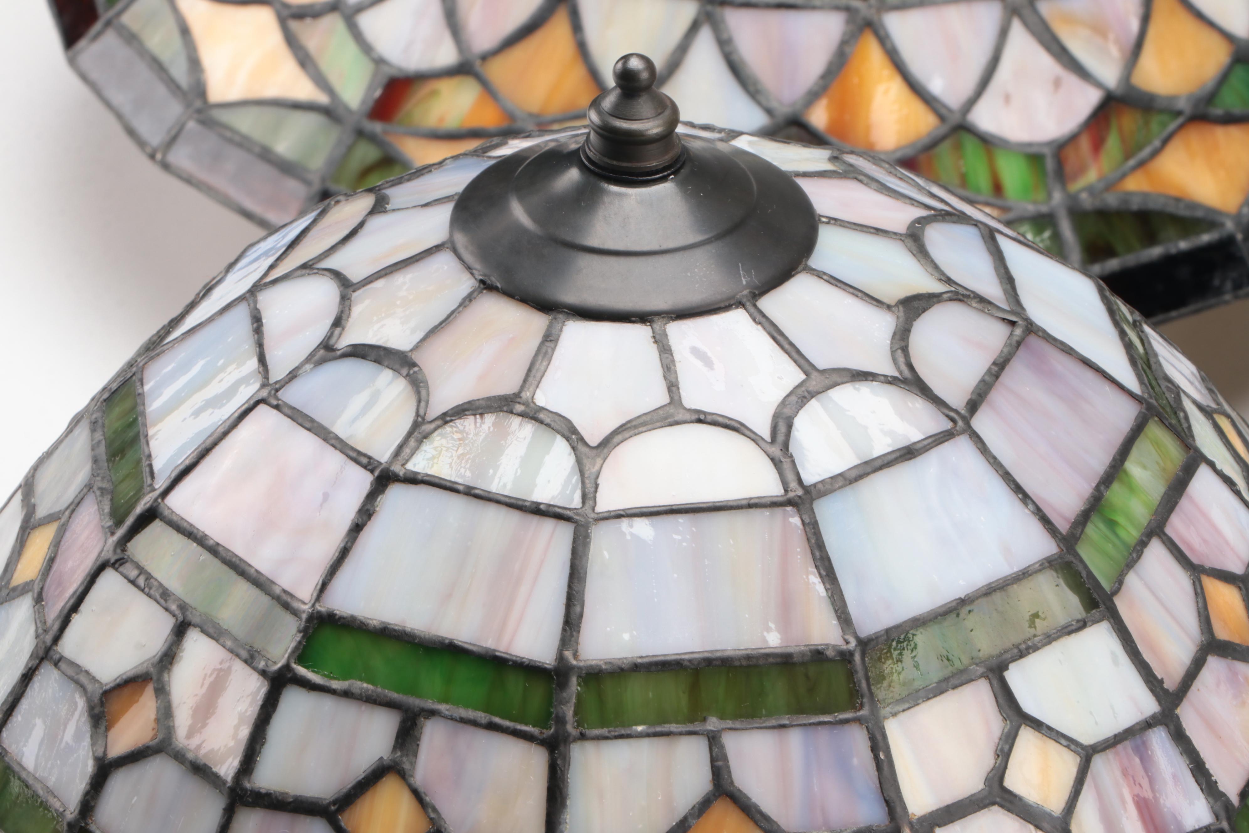 Three Arts & Crafts Style Medallion Flush Mount Ceiling Lights