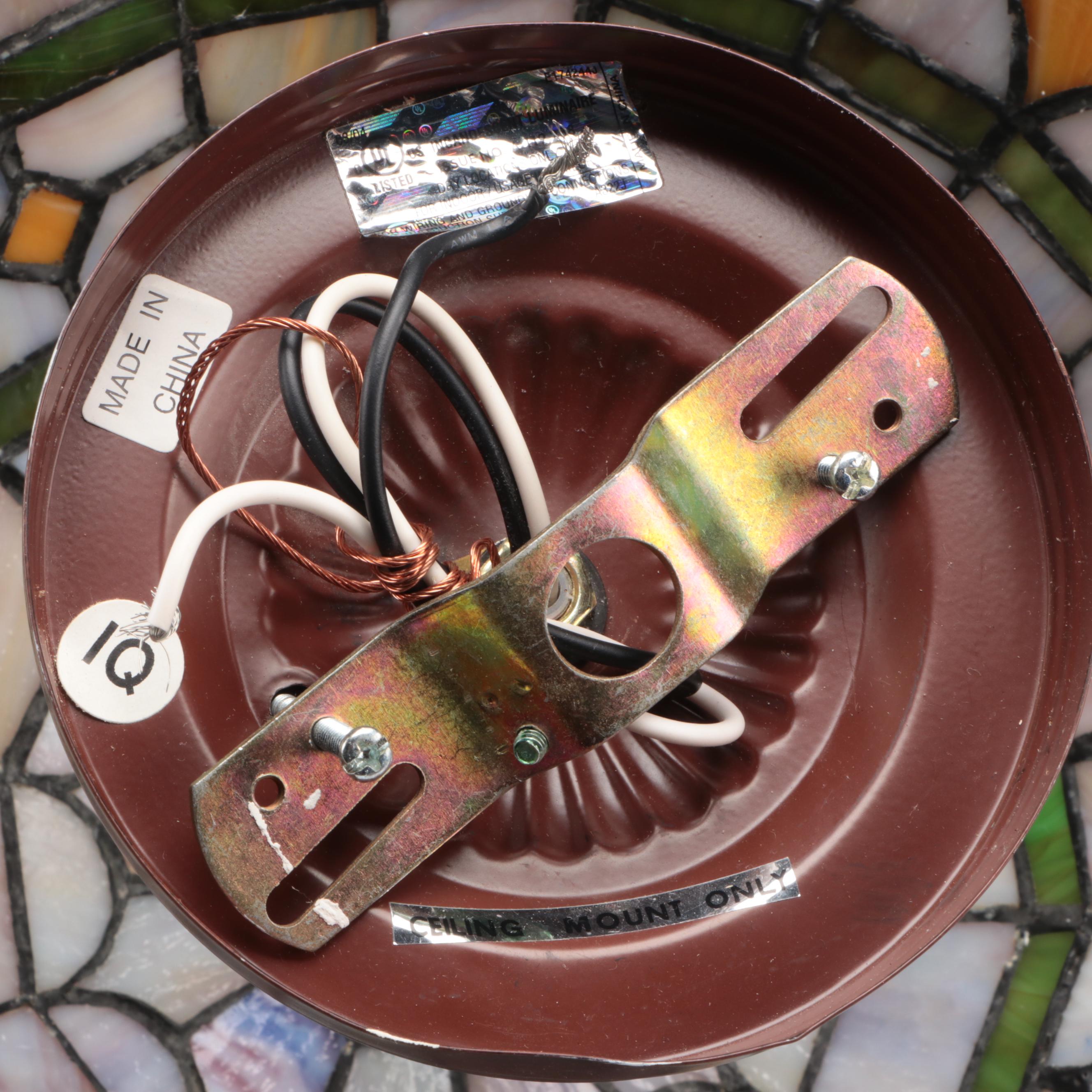 Three Arts & Crafts Style Medallion Flush Mount Ceiling Lights