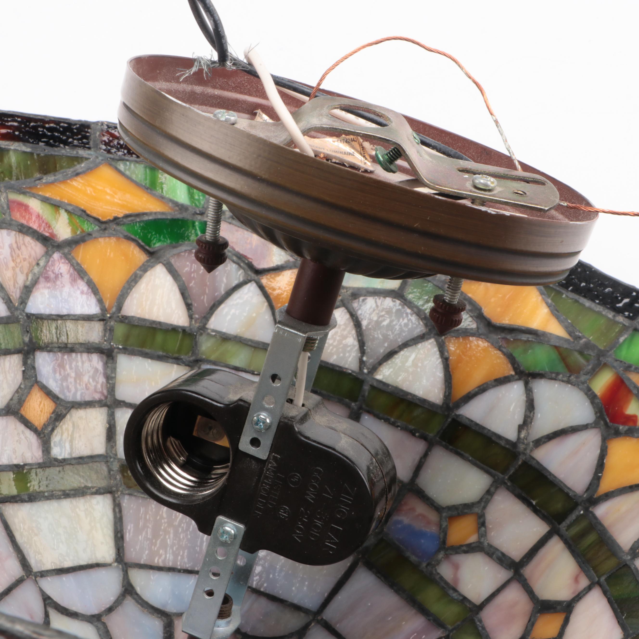 Three Arts & Crafts Style Medallion Flush Mount Ceiling Lights