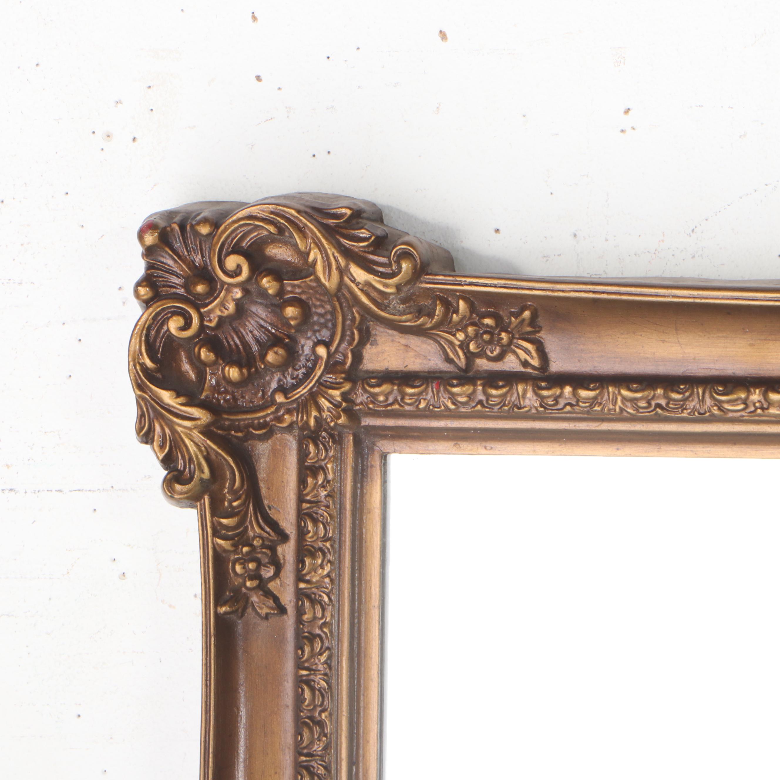 Victorian Style Gilt Framed Wall Mirror, Late 20th Century