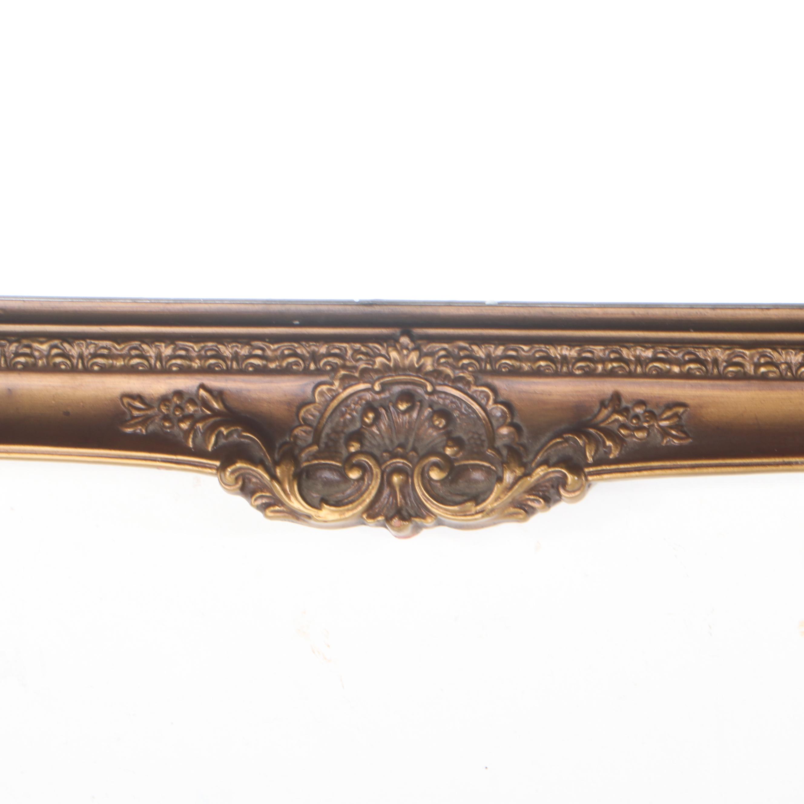 Victorian Style Gilt Framed Wall Mirror, Late 20th Century