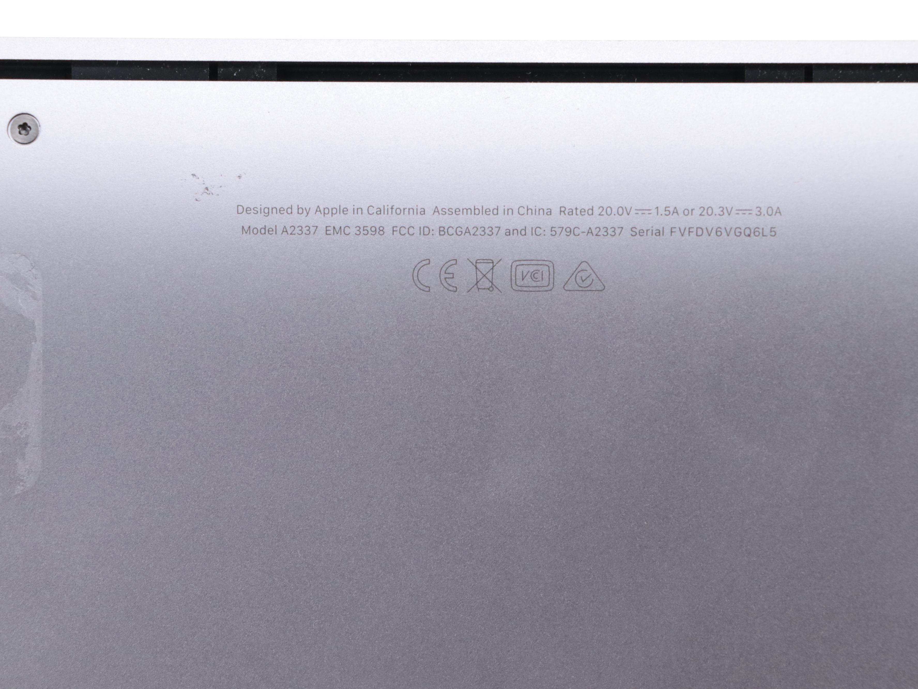 Apple MacBook Air 13" Silver Laptop, 2020