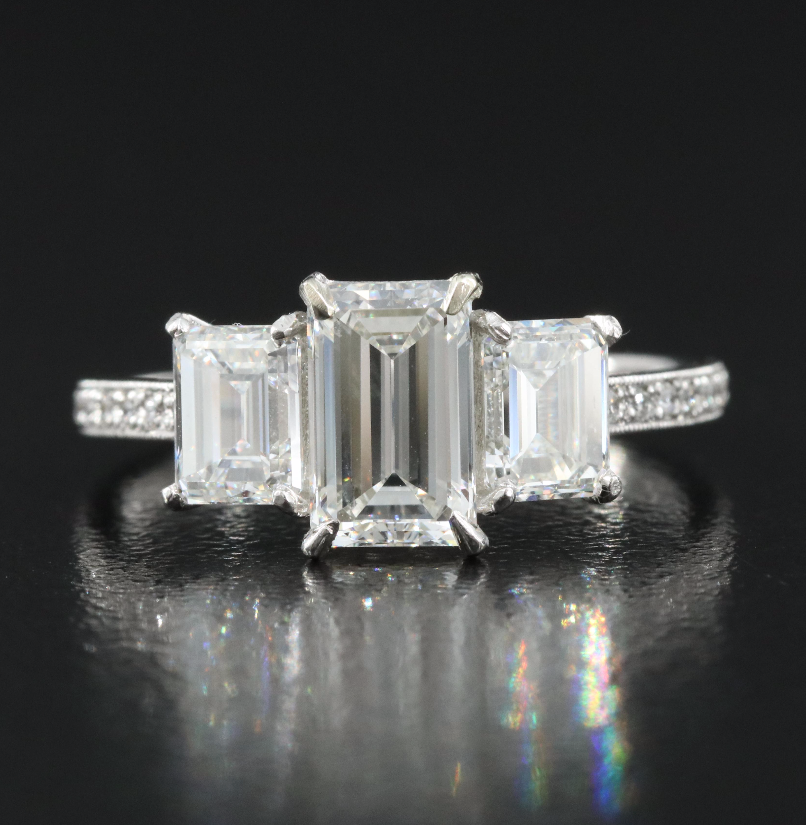 Platinum 2.27 CTW Diamond Ring with GIA eReports