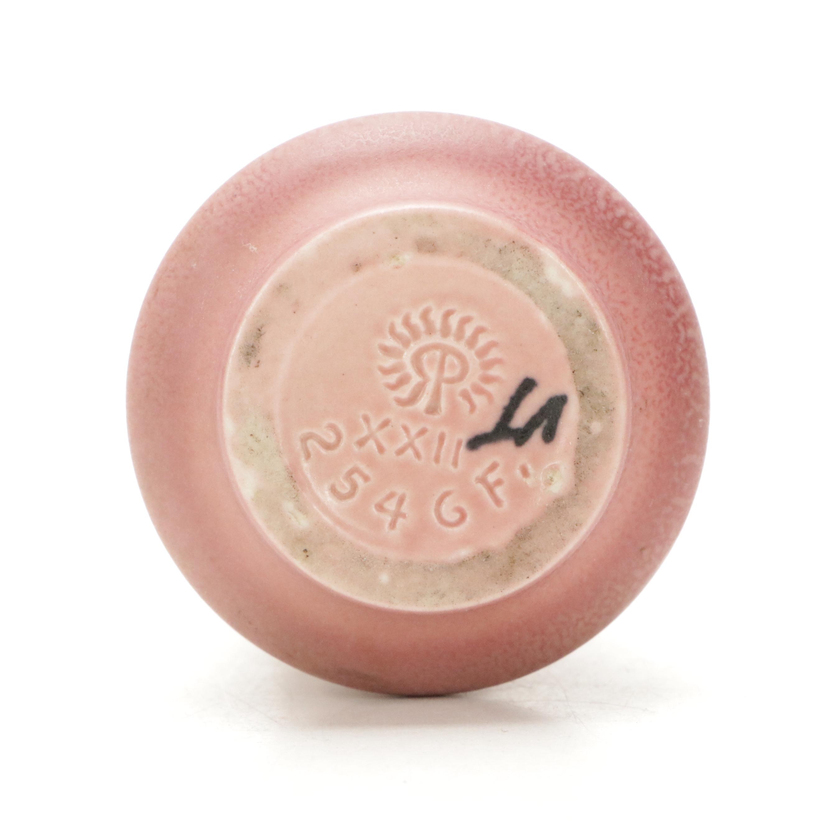 Rookwood Pottery Matte Glaze Ceramic Vases, 1922 and 1935