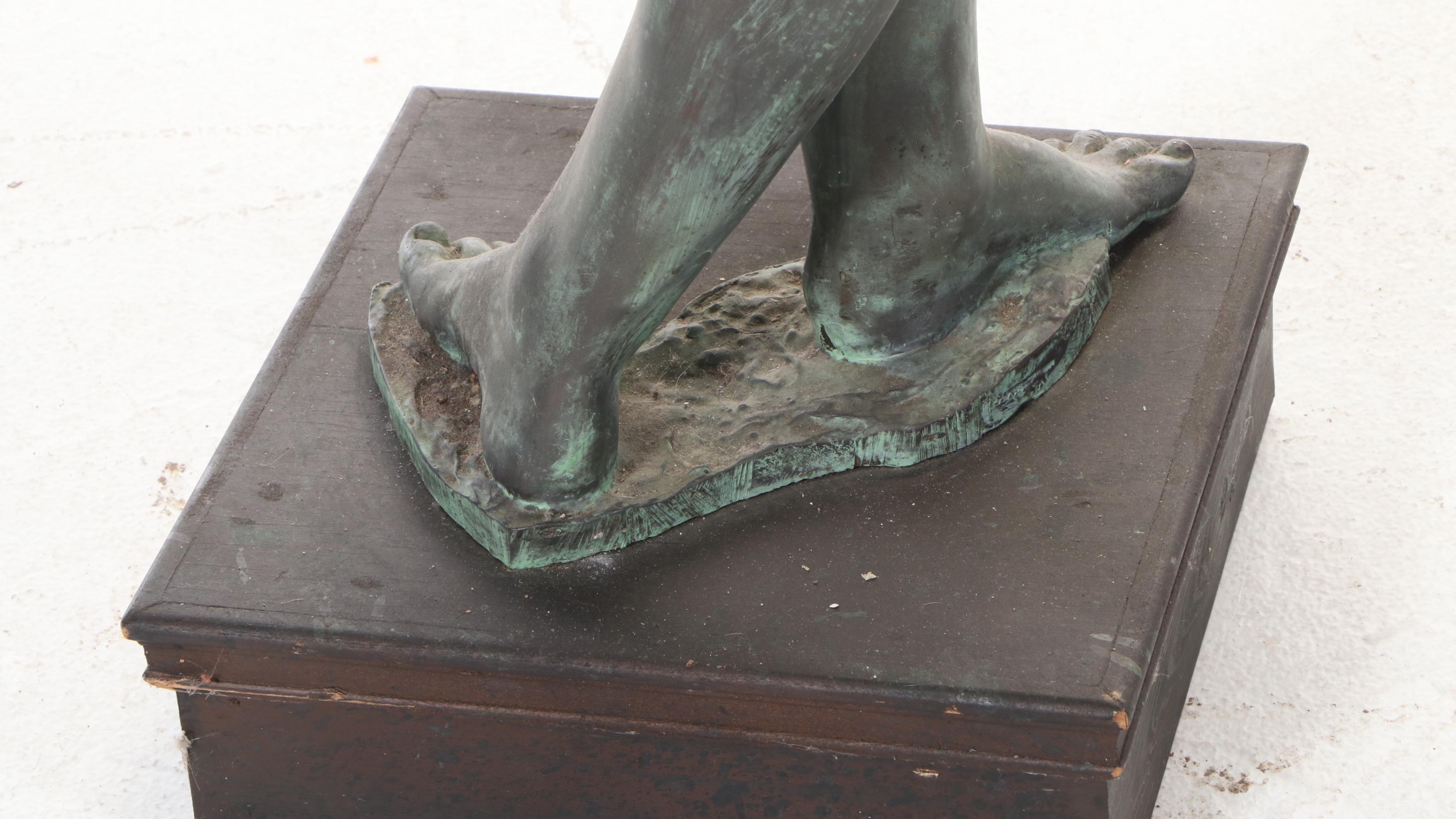 Gary Ross Life-Size Bronze-Finish Fiberglass Sculpture