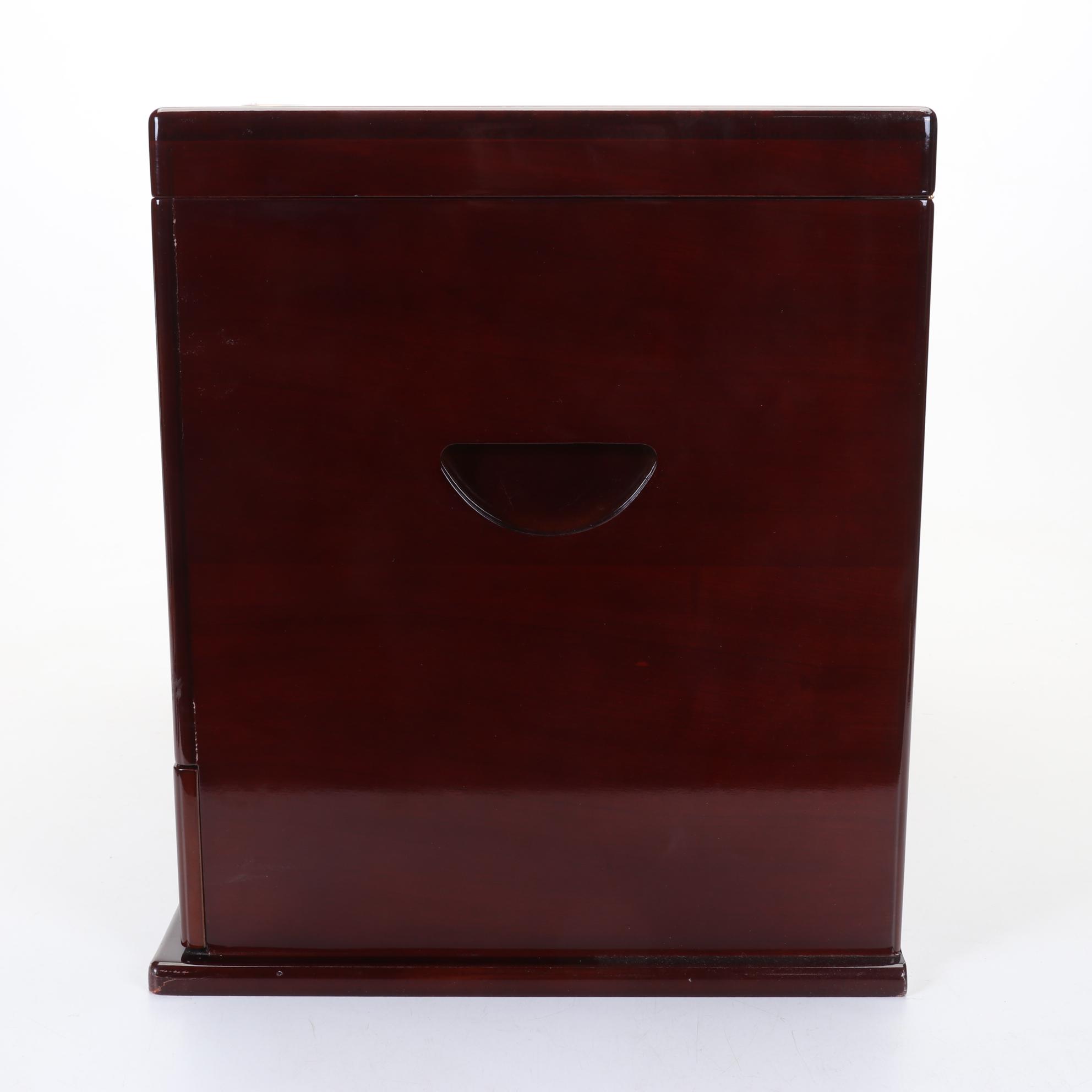 Thompson & Co. 1915 LacquerFinished Mahogany Humidor, 21st Century EBTH