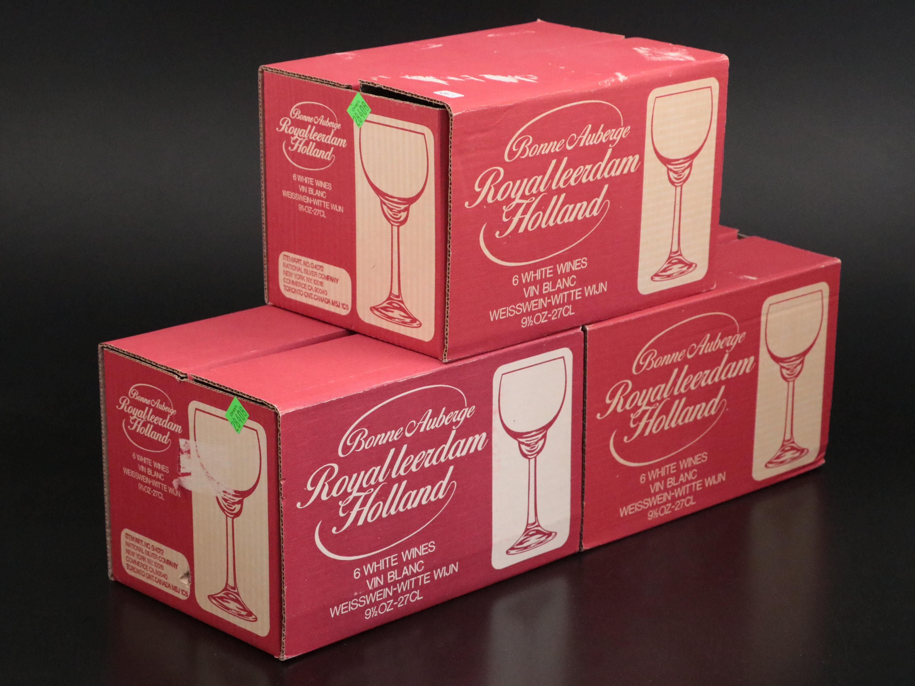 Royal Leerdam Wine Glasses with Other Stemware and Cocktail Glasses