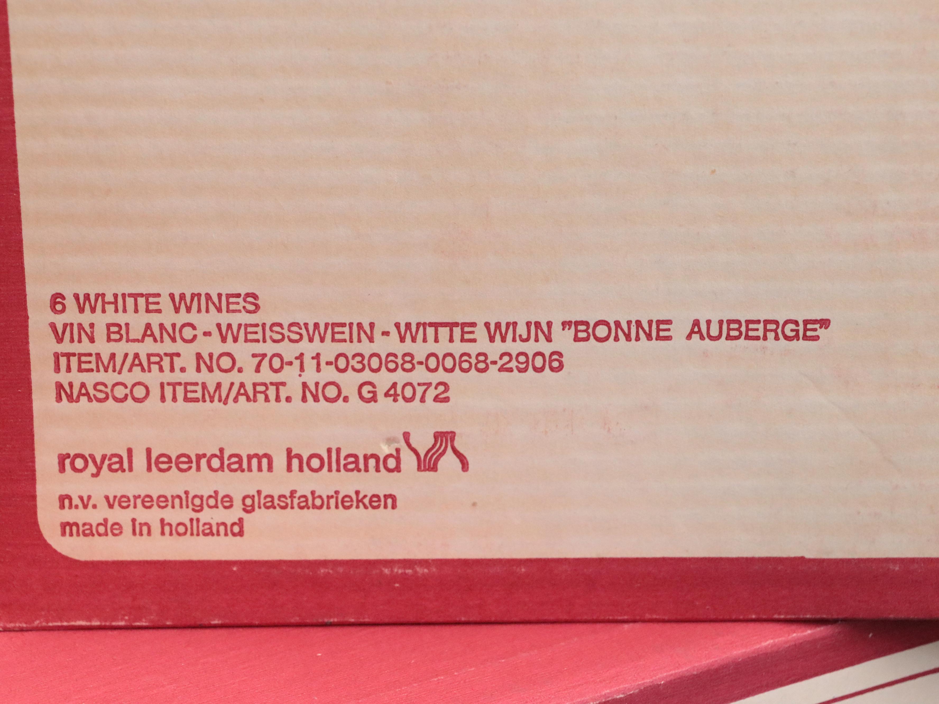 Royal Leerdam Wine Glasses with Other Stemware and Cocktail Glasses