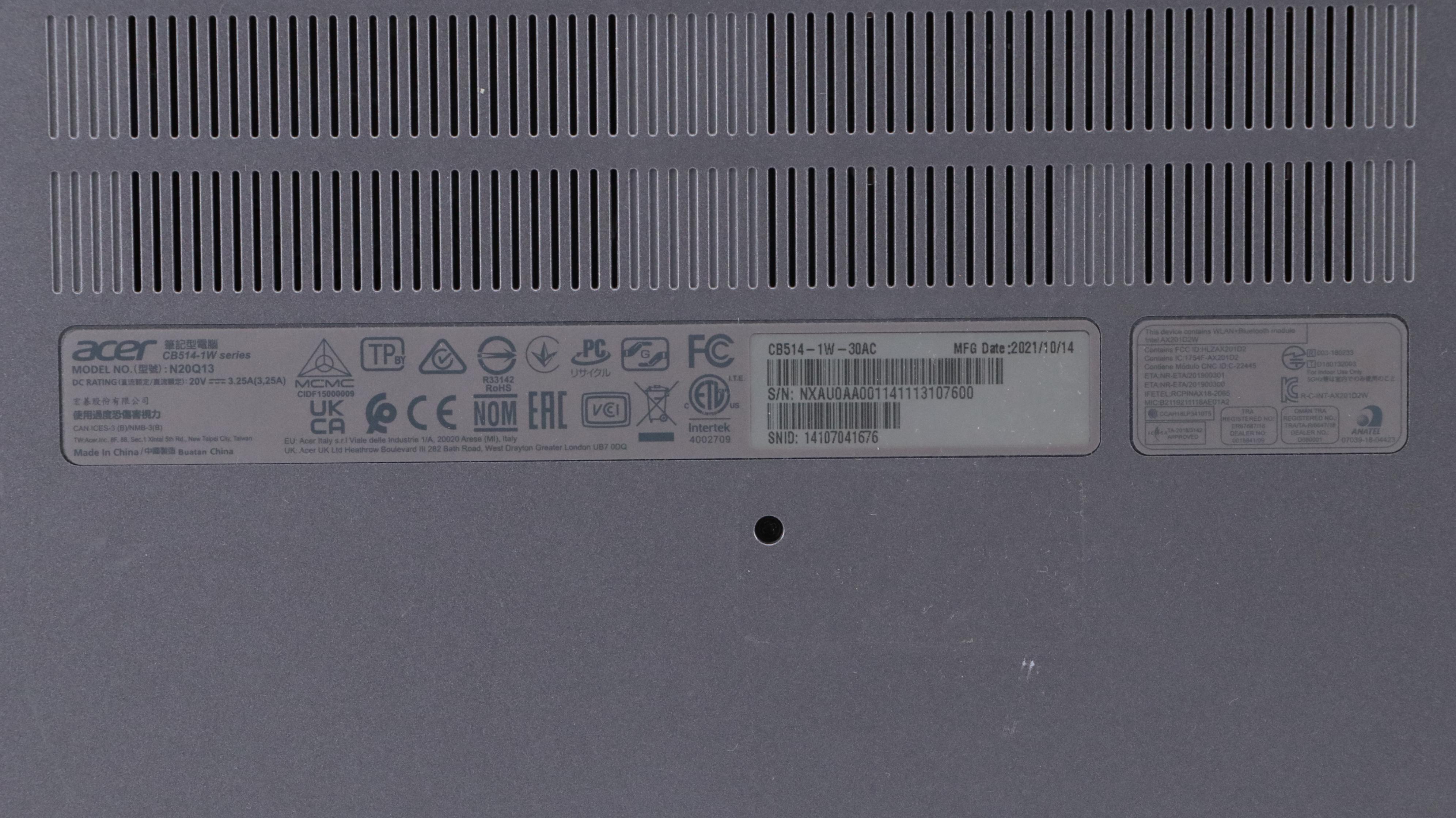 Acer 514 CB514-1W-5280 Steel Grey Chromebook