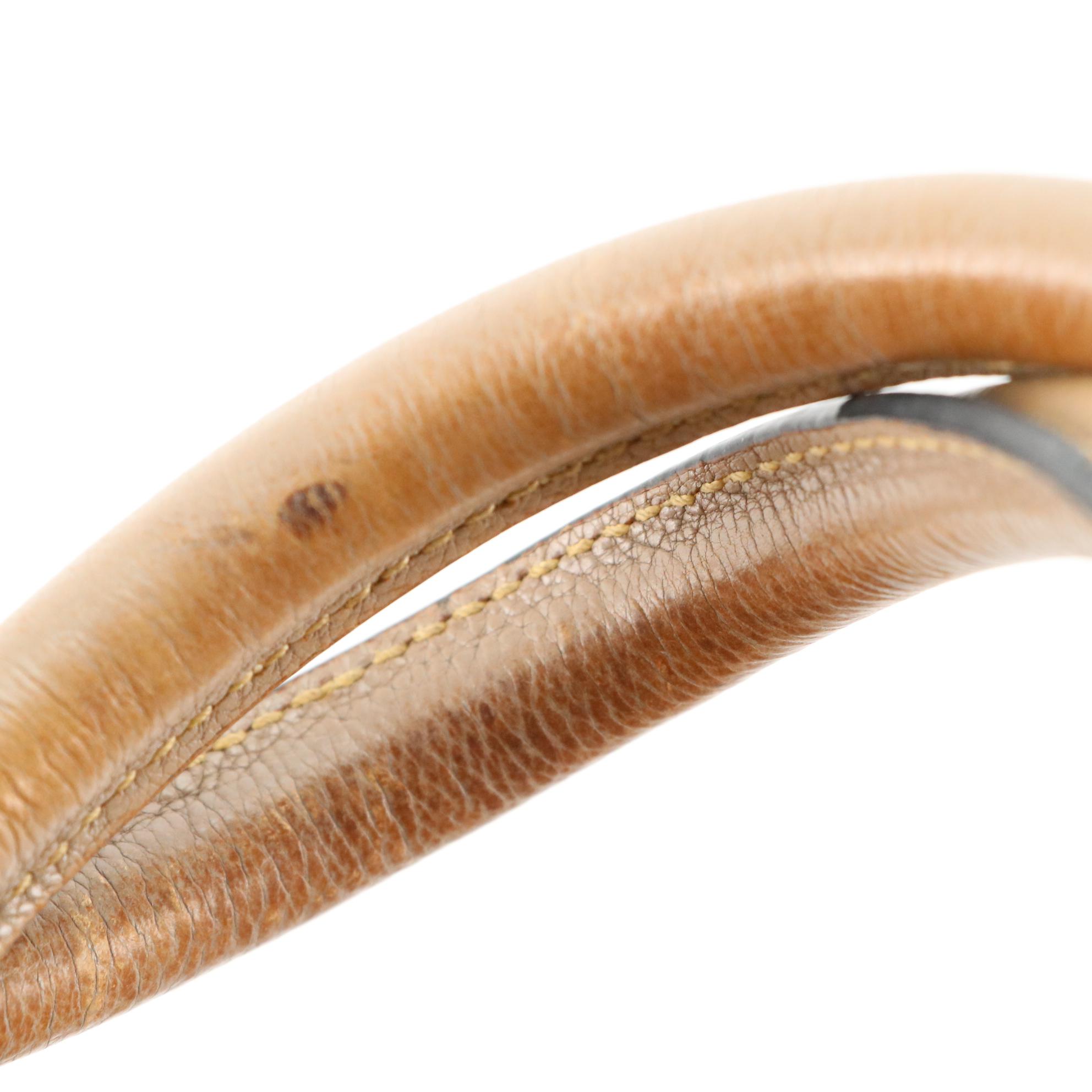 Prada Twin Pocket Two-Way Tote Bag in Taupe Calfskin Leather