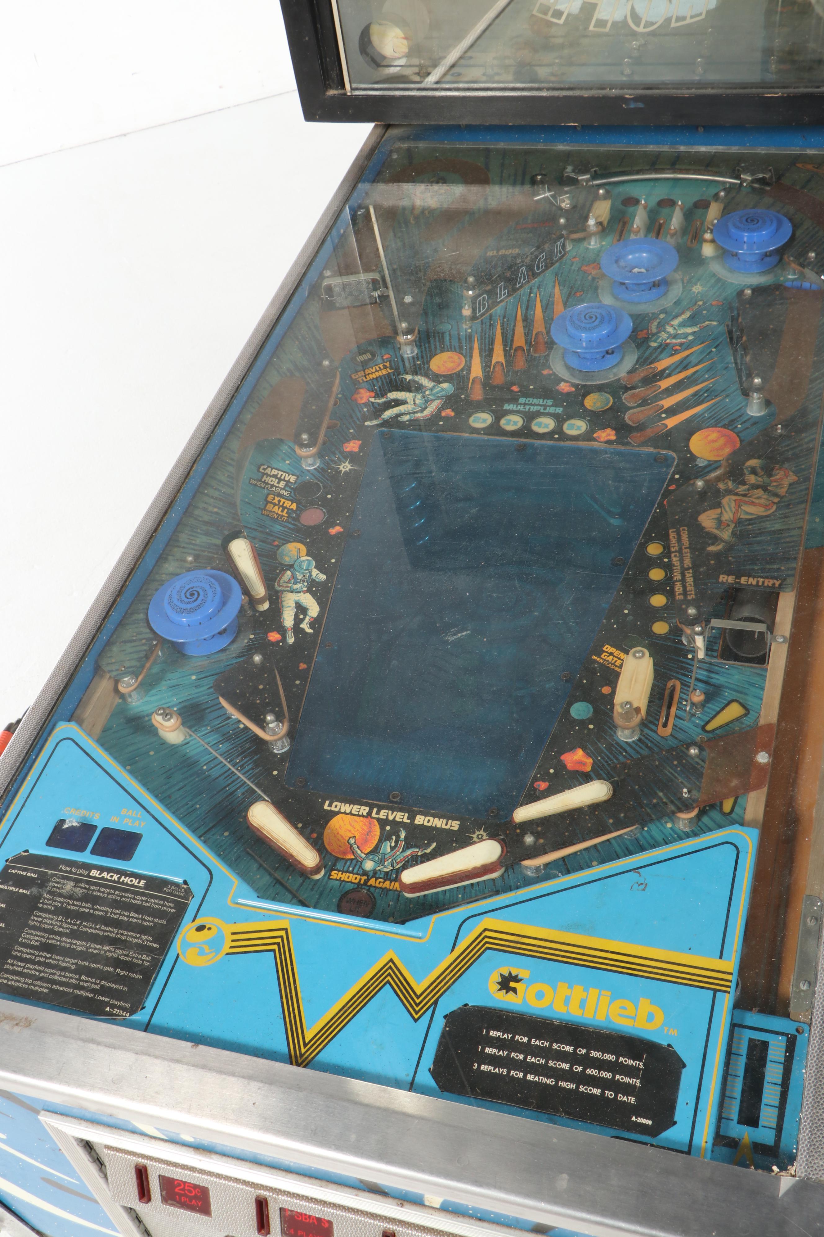 Gottlieb Black Hole Pinball Arcade Machine