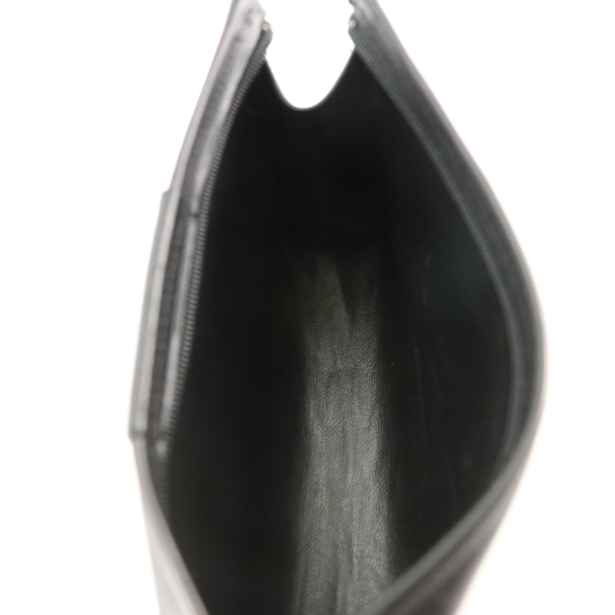 Ghurka Black Leather Zip Pouch