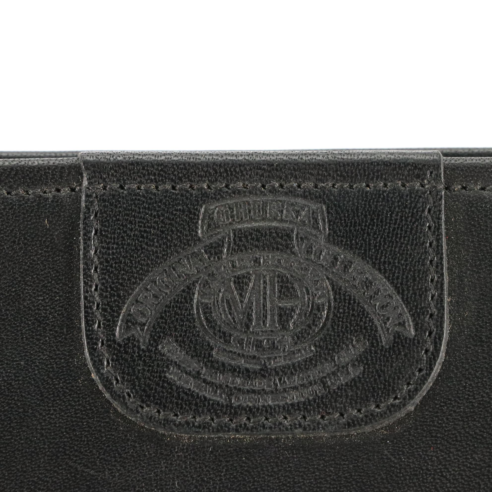 Ghurka Black Leather Zip Pouch