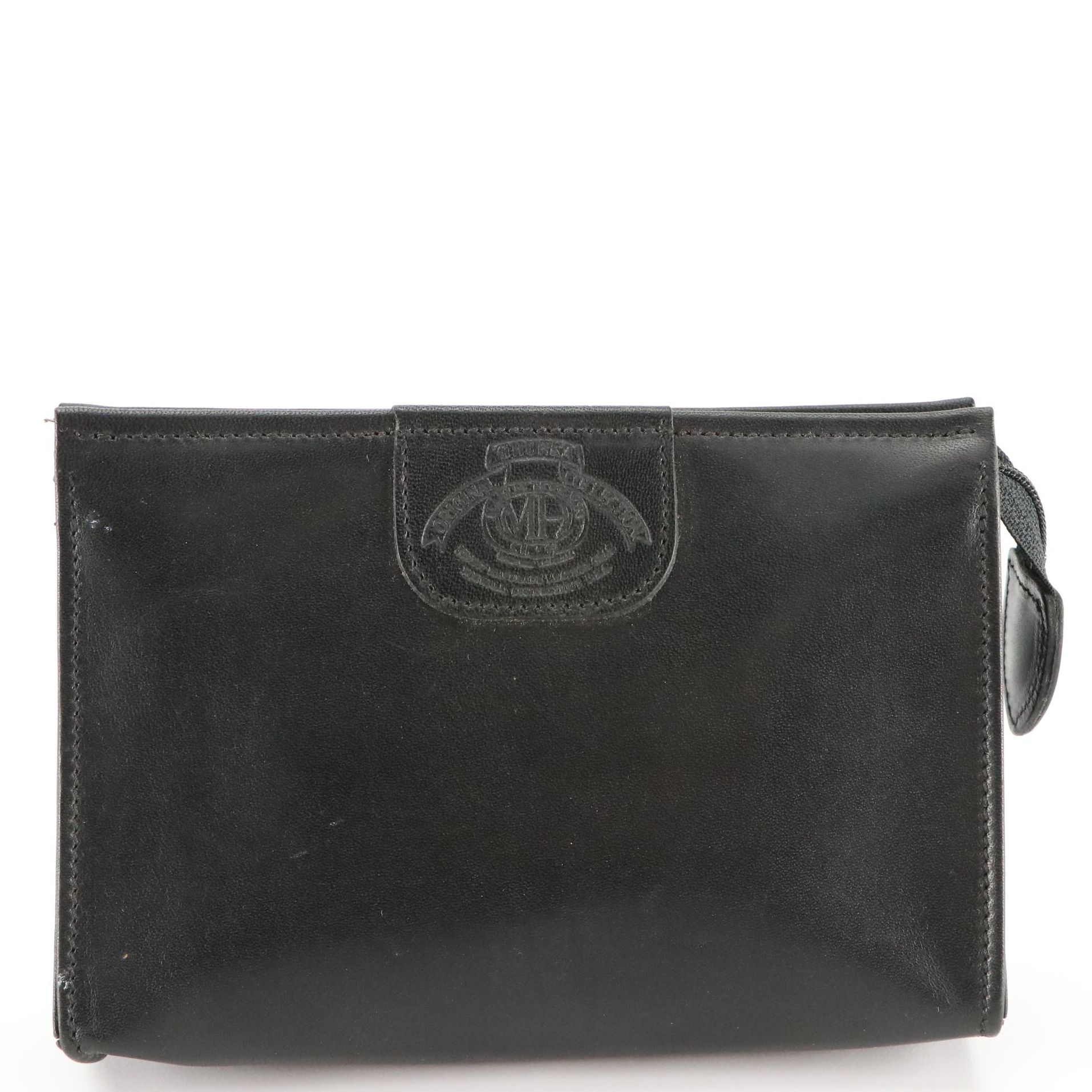 Ghurka Black Leather Zip Pouch